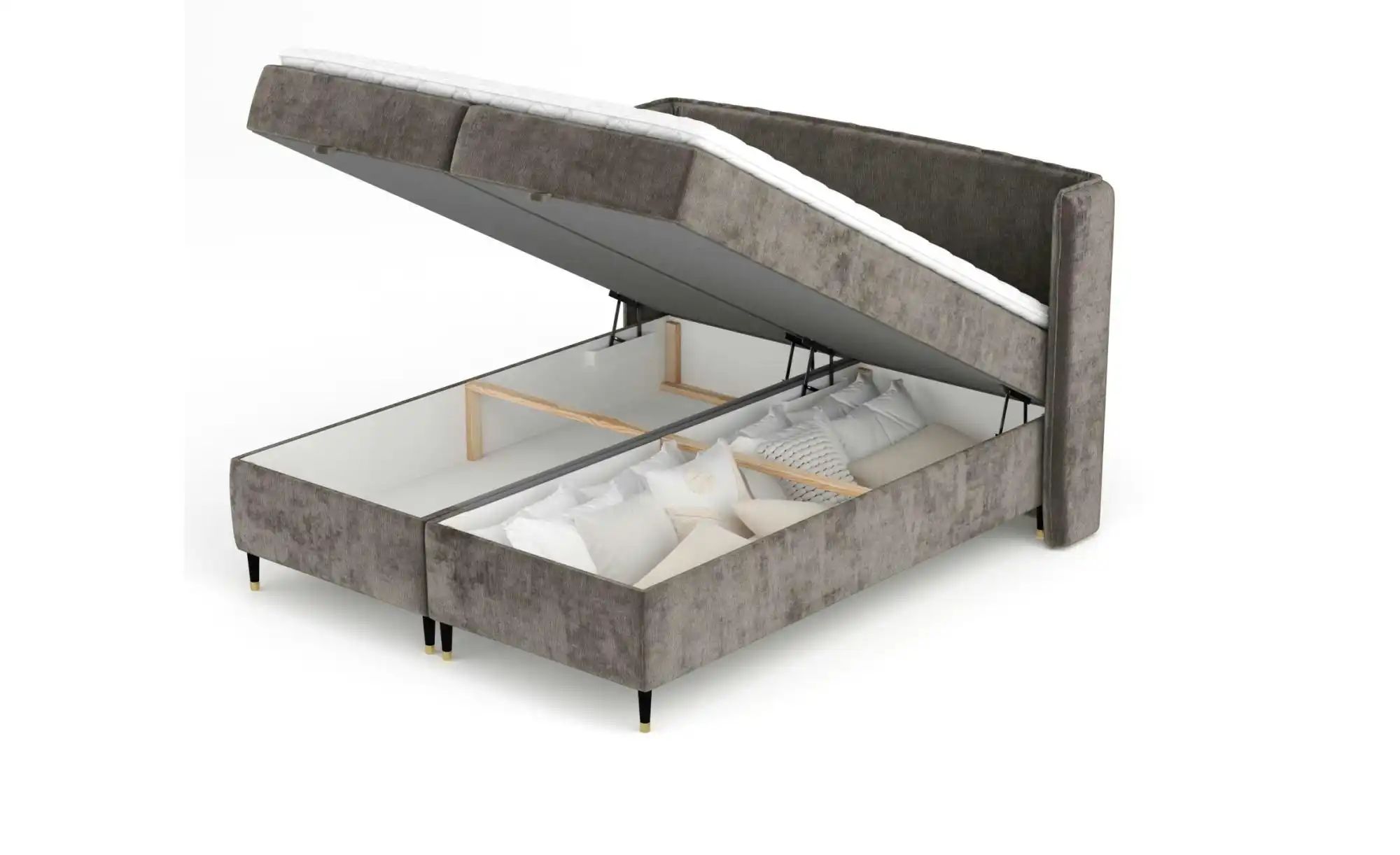 Boxspringbett mit Stauraum   ¦ braun ¦ Maße (cm): B: 178 H: 117 Betten > Ko günstig online kaufen