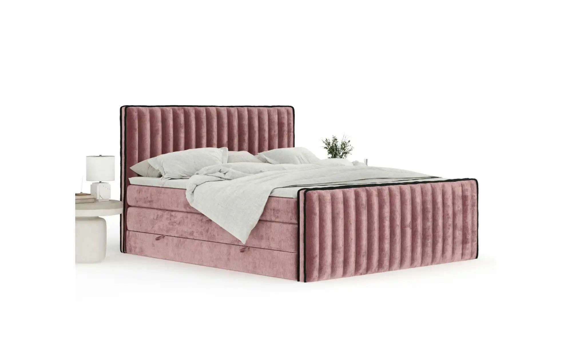 Boxspringbett mit Stauraum   ¦ rosa/pink ¦ Maße (cm): B: 184 H: 120 Betten günstig online kaufen