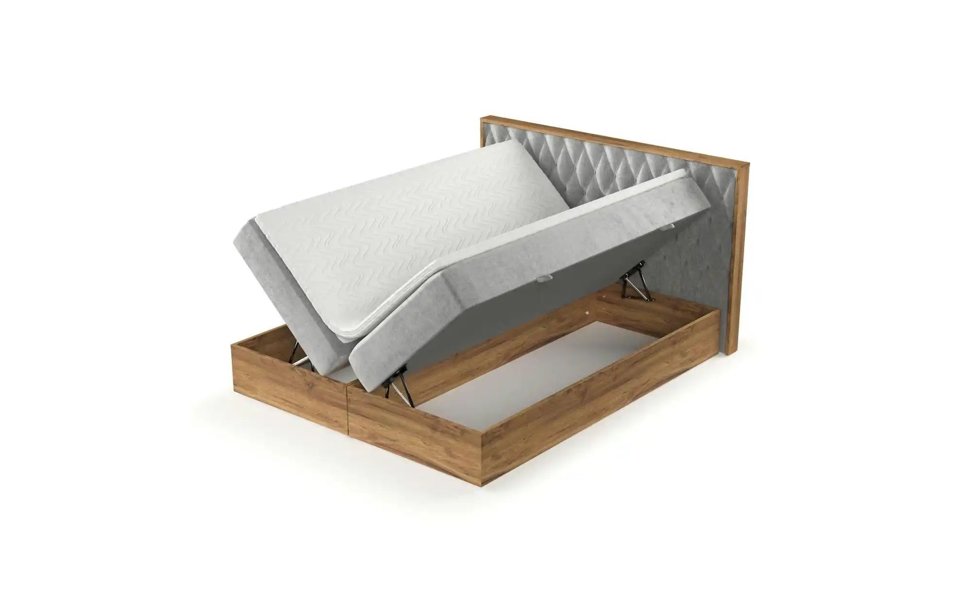 Boxspringbett mit Stauraum   ¦ grau ¦ Maße (cm): B: 149 H: 105 Betten > Ein günstig online kaufen