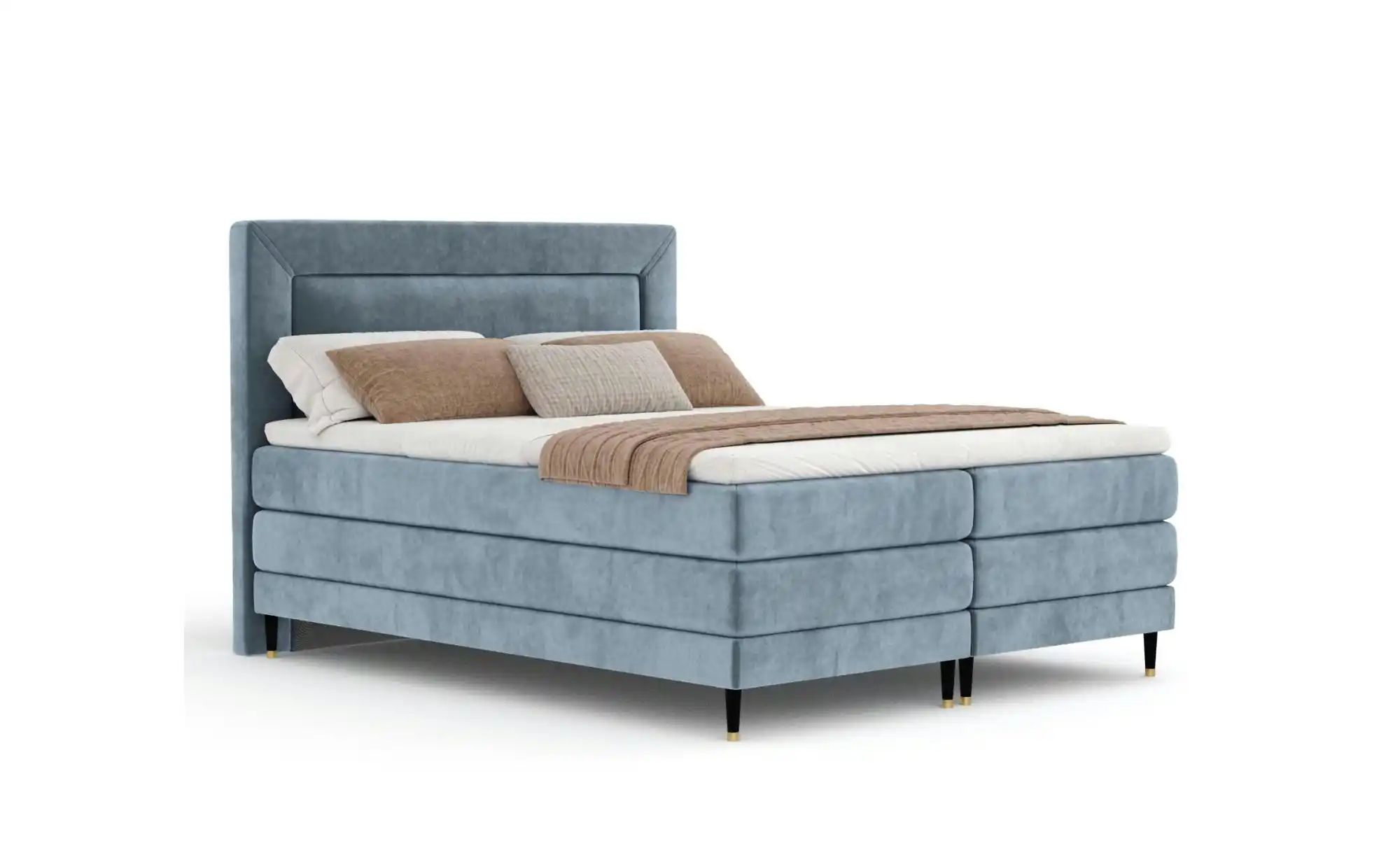 Boxspringbett   ¦ blau ¦ Maße (cm): B: 142 H: 123 Betten > Komfortbetten - günstig online kaufen