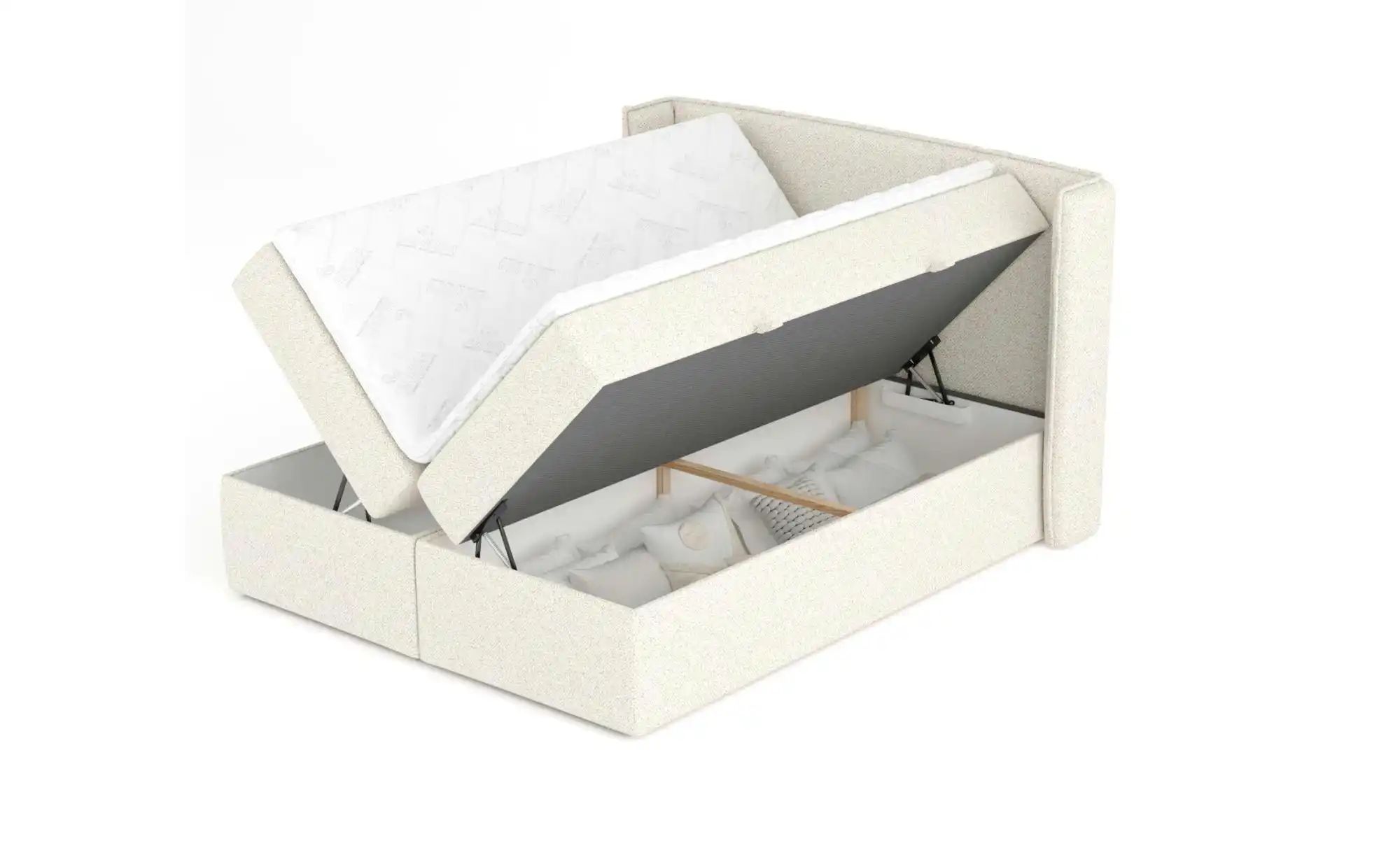 Boxspringbett mit Stauraum   ¦ beige ¦ Maße (cm): B: 178 H: 117 Betten > Ko günstig online kaufen