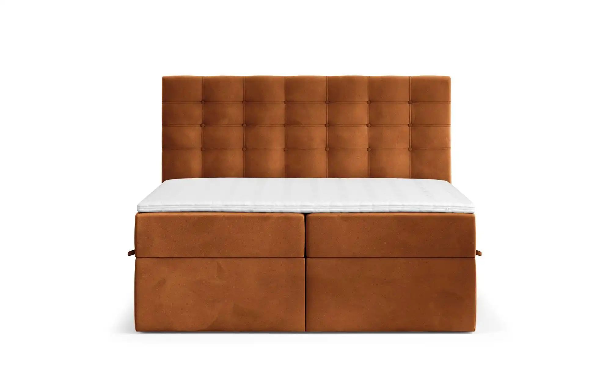 Boxspringbett mit Stauraum   ¦ orange ¦ Maße (cm): B: 182 H: 120 Betten > K günstig online kaufen