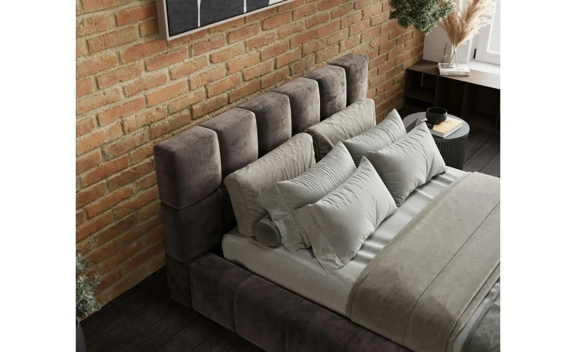 Polsterbett   ¦ braun ¦ Maße (cm): B: 202 H: 103 Betten > Polsterbetten - H günstig online kaufen