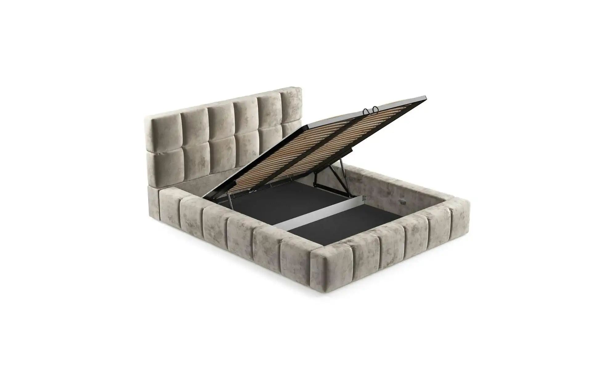 Polsterbett   ¦ beige ¦ Maße (cm): B: 242 H: 117 Betten > Polsterbetten - H günstig online kaufen