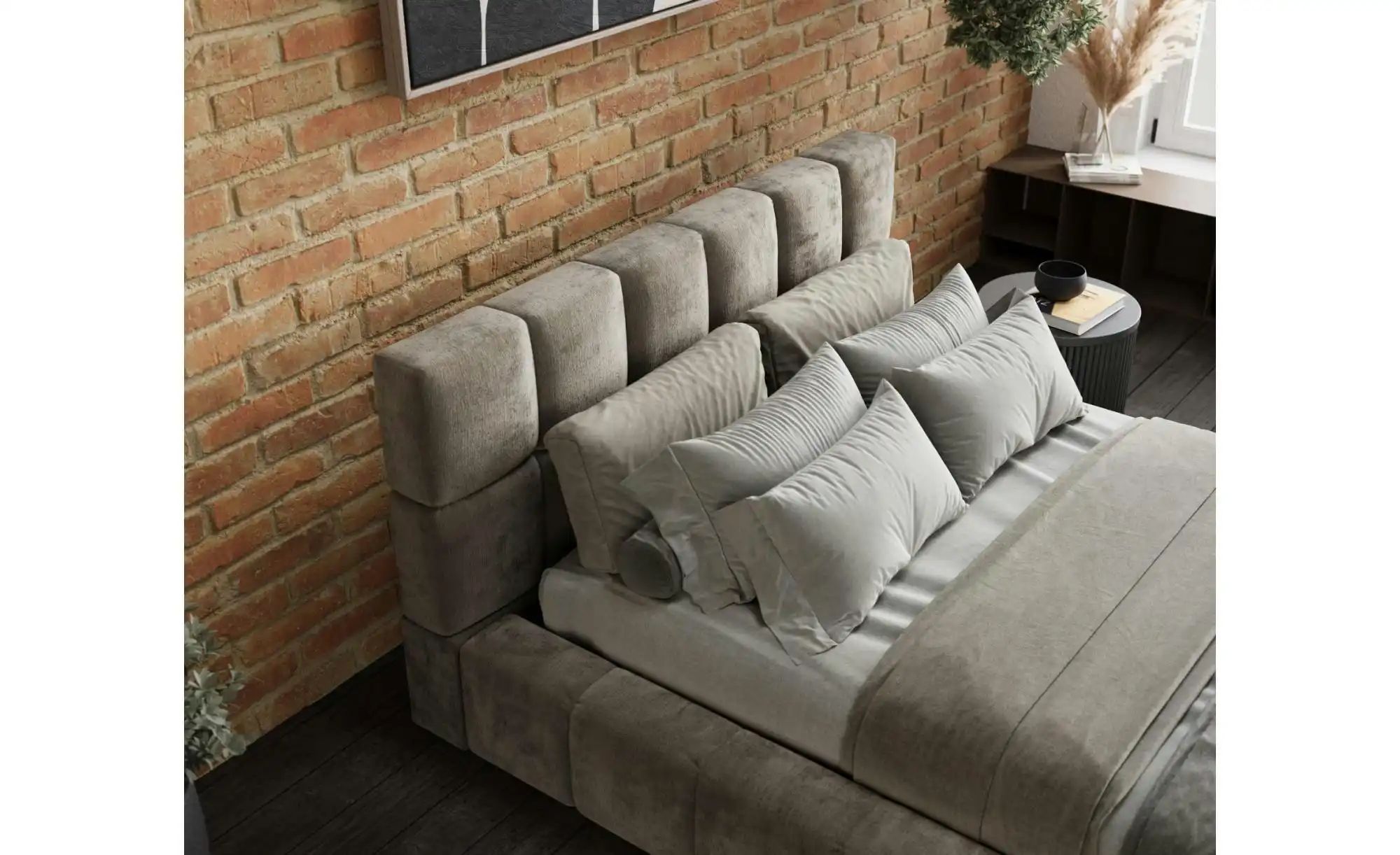 Polsterbett   ¦ beige ¦ Maße (cm): B: 202 H: 103 Betten > Polsterbetten - H günstig online kaufen
