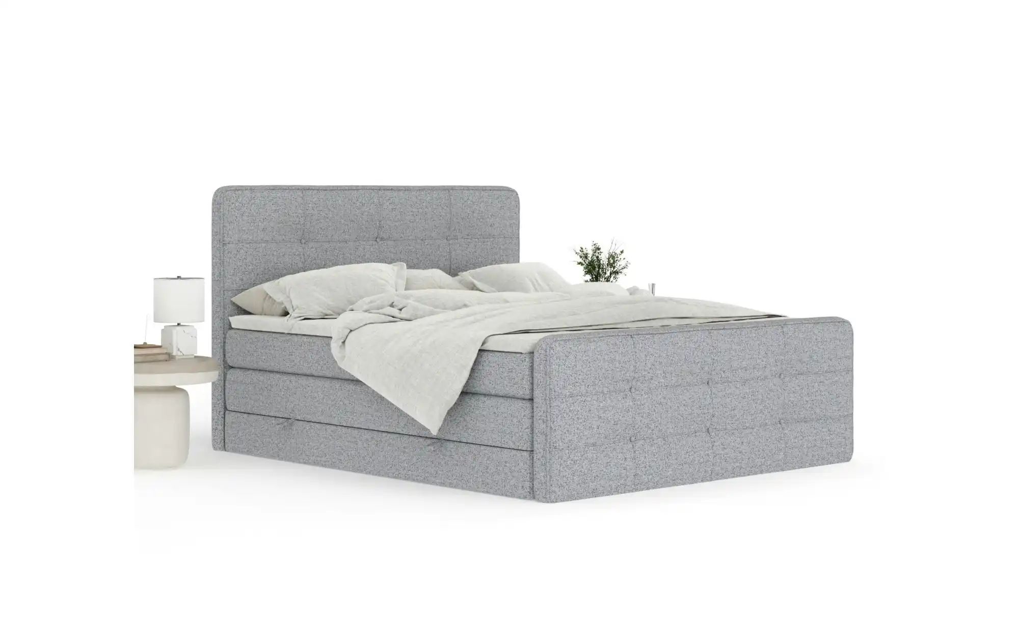 Boxspringbett mit Stauraum   ¦ grau ¦ Maße (cm): B: 124 H: 118 Betten > Kom günstig online kaufen