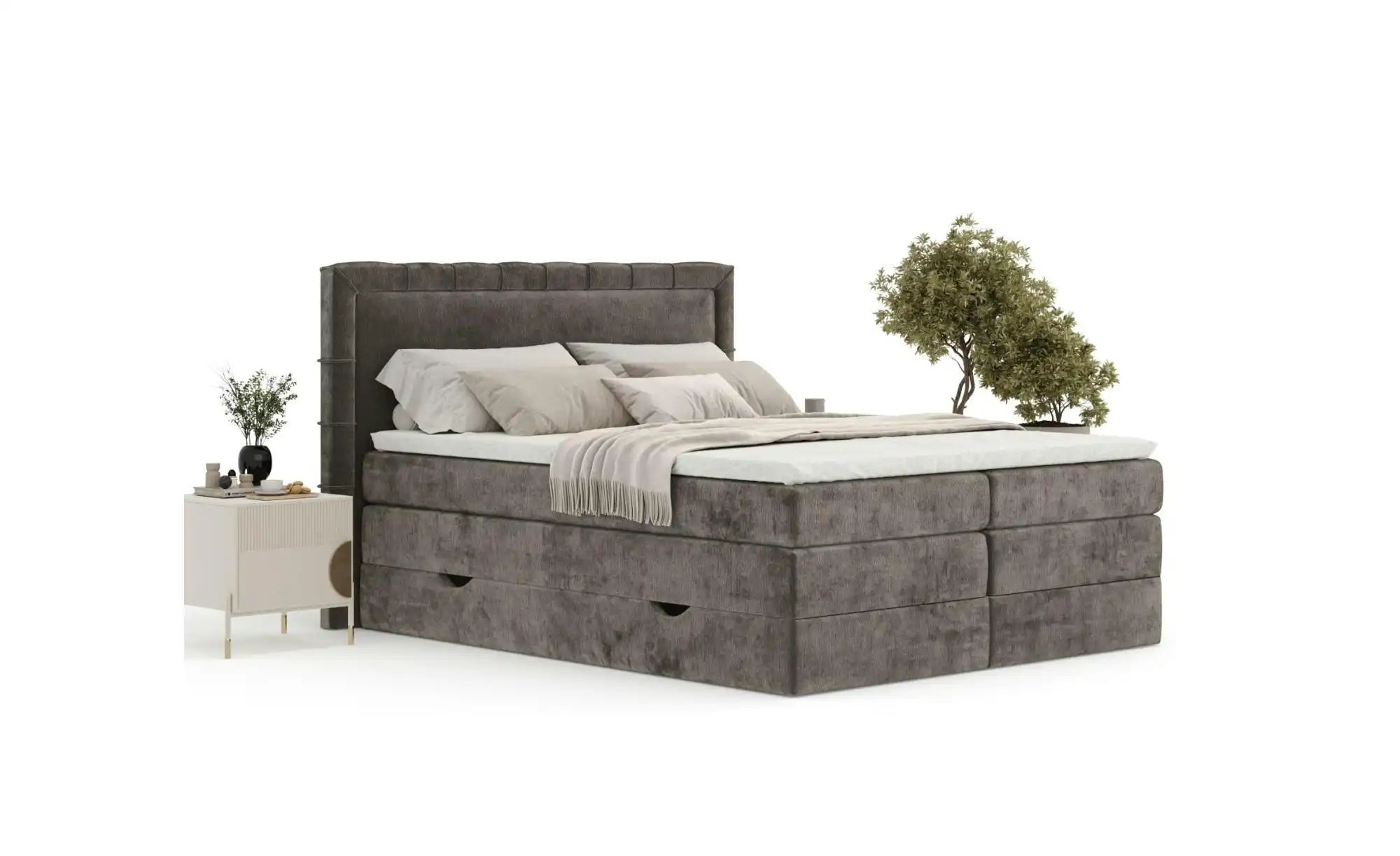 Boxspringbett mit Stauraum   ¦ braun ¦ Maße (cm): B: 187 H: 123 Betten > Ko günstig online kaufen
