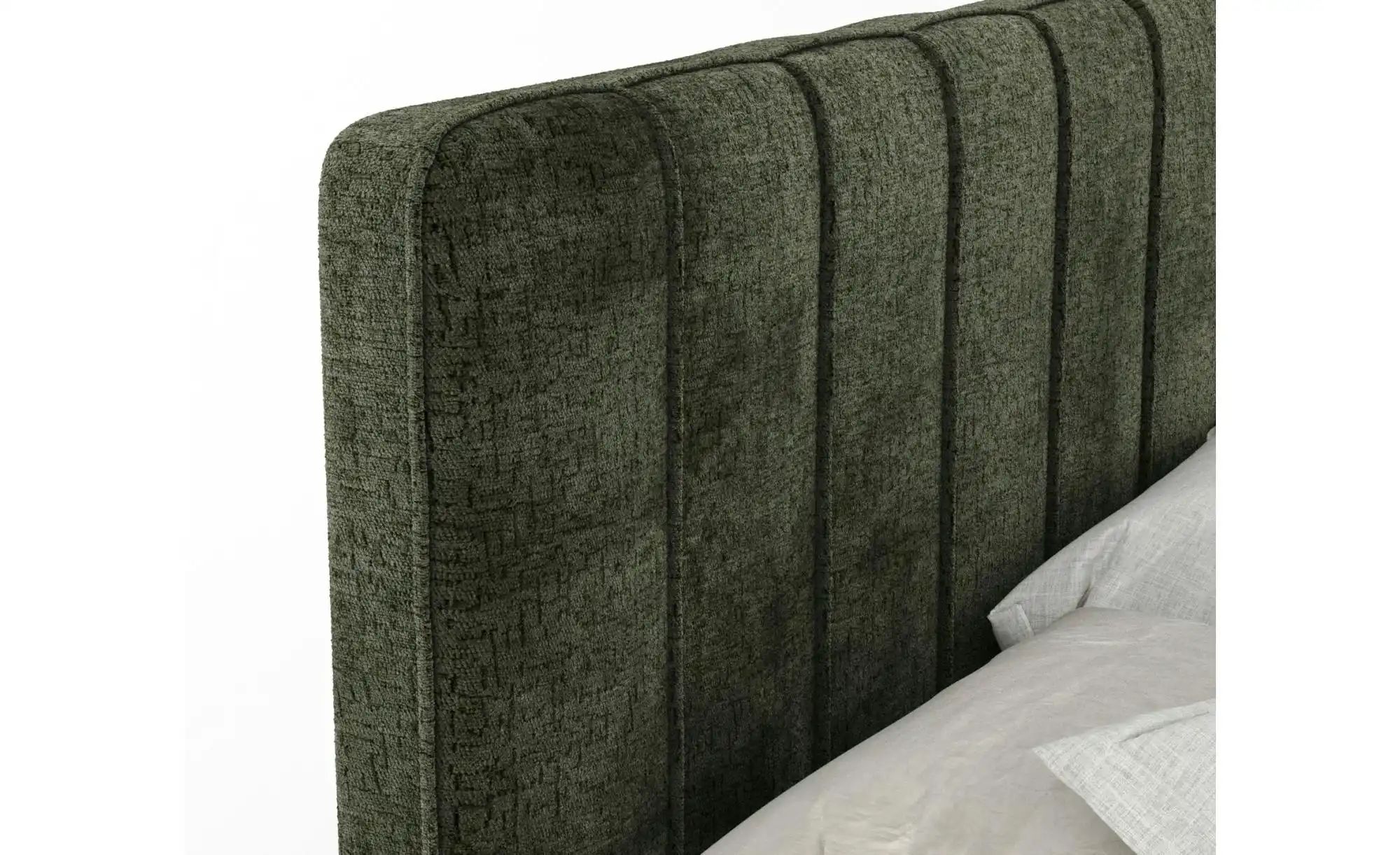 Boxspringbett mit Stauraum   ¦ grün ¦ Maße (cm): B: 144 H: 118 Betten > Kom günstig online kaufen