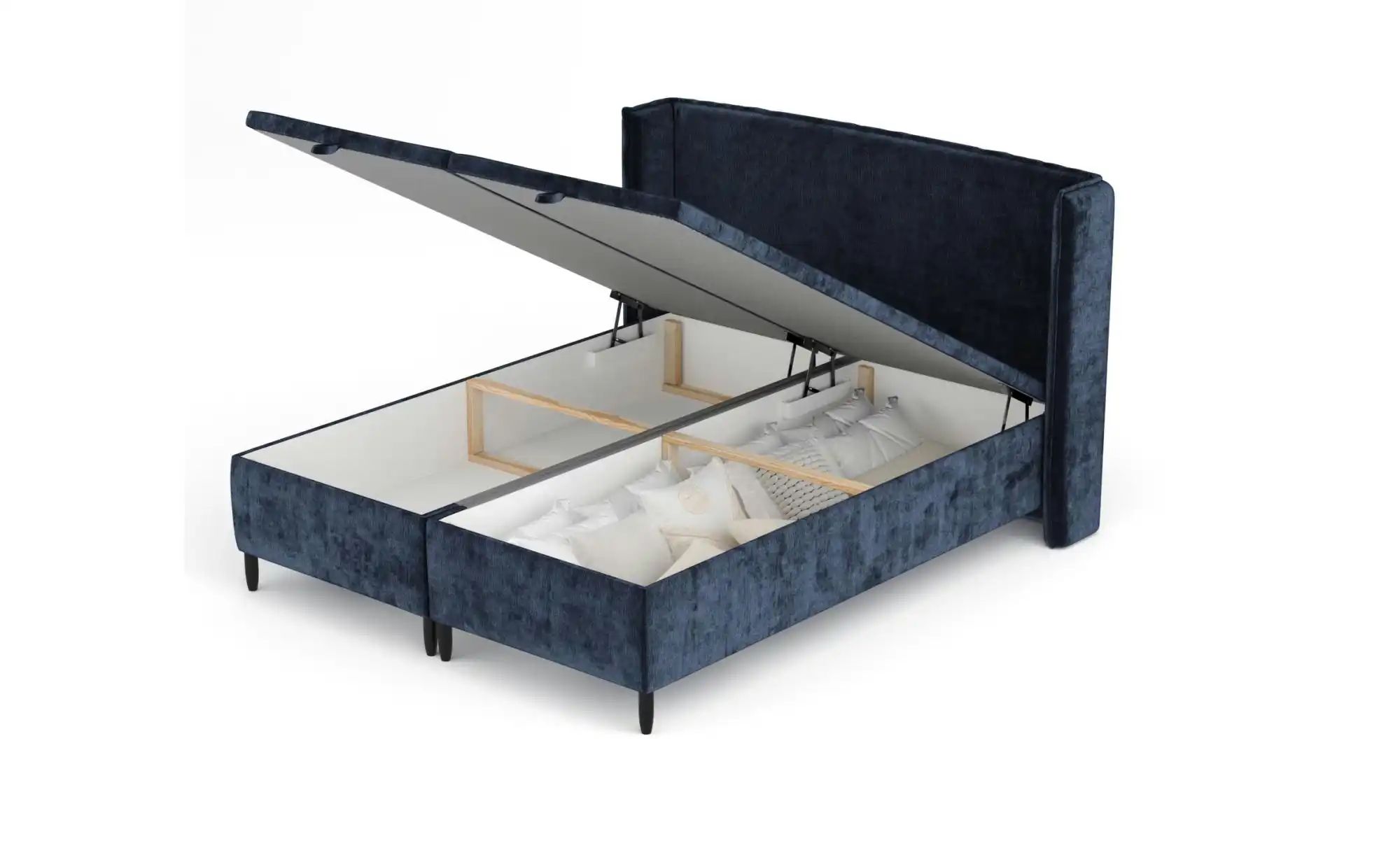 Polsterbett   ¦ blau ¦ Maße (cm): B: 158 H: 117 Betten > Komfortbetten - Hö günstig online kaufen