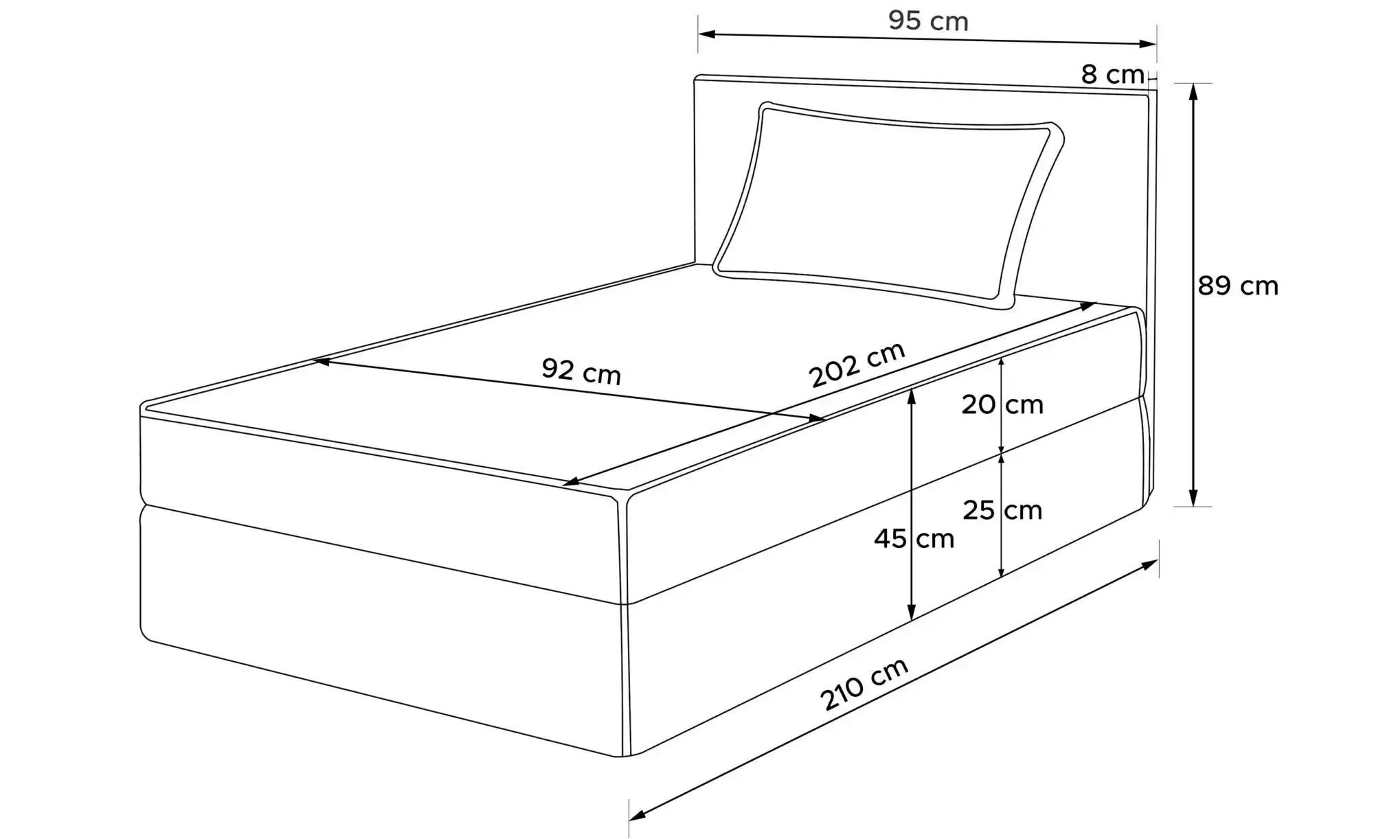 KONSIMO Boxbett mit Stauraum  H2 Roti ¦ grün ¦ Maße (cm): B: 95 H: 89 Bette günstig online kaufen