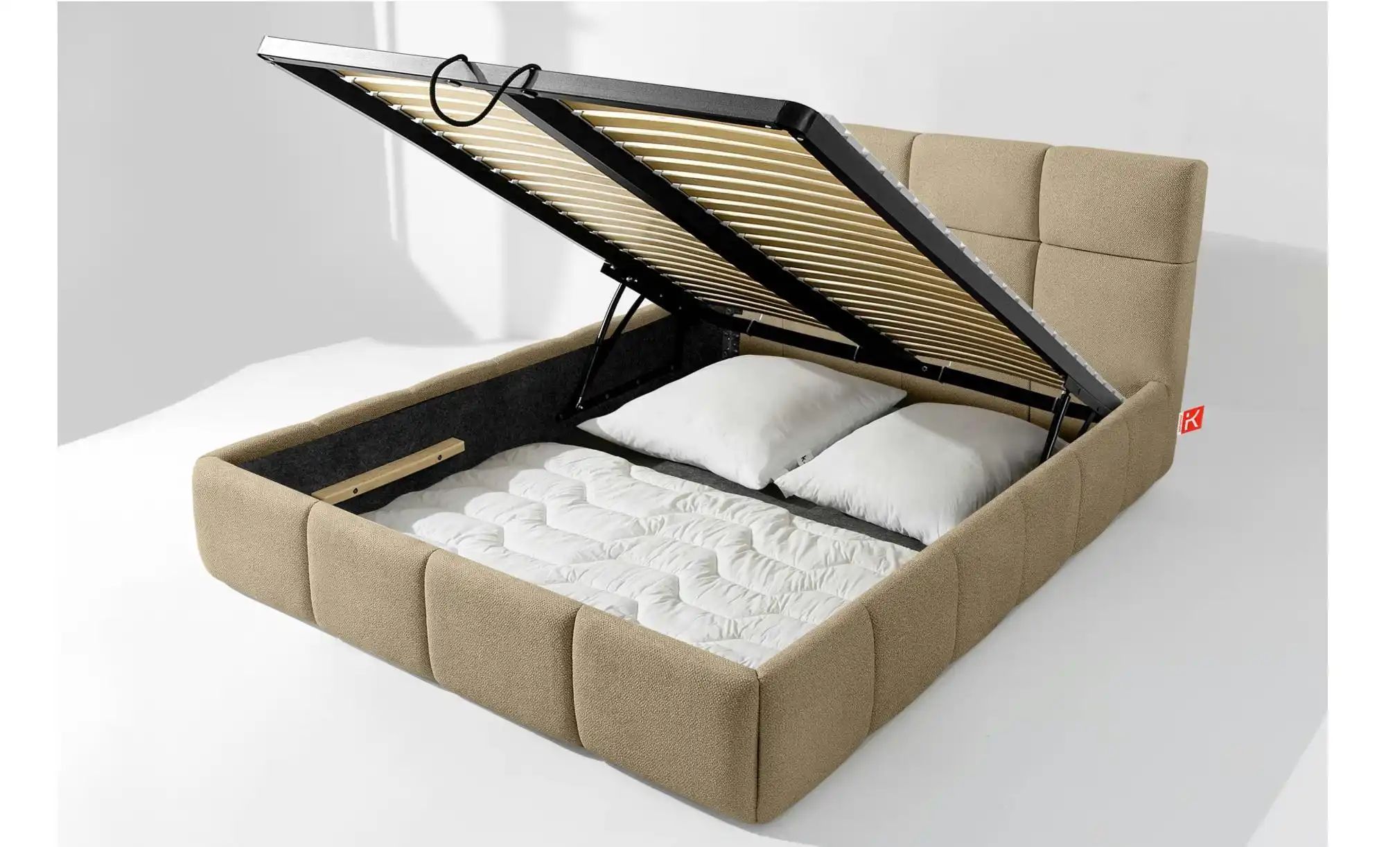 KONSIMO Polsterbett  Altos ¦ beige ¦ Maße (cm): B: 156 H: 96 Betten > Polst günstig online kaufen