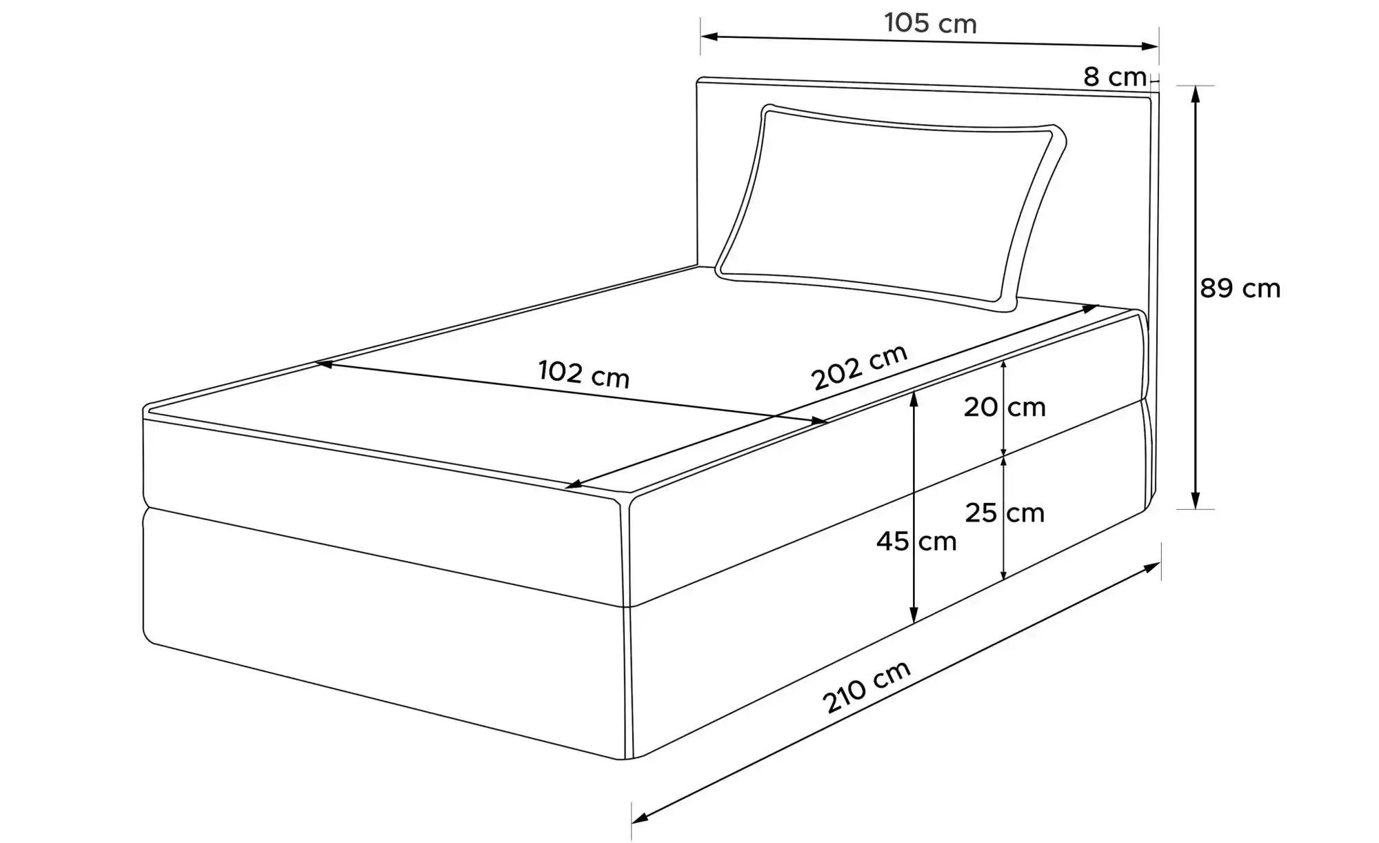 KONSIMO Boxbett mit Stauraum  H2 Roti ¦ blau ¦ Maße (cm): B: 105 H: 89 Bett günstig online kaufen