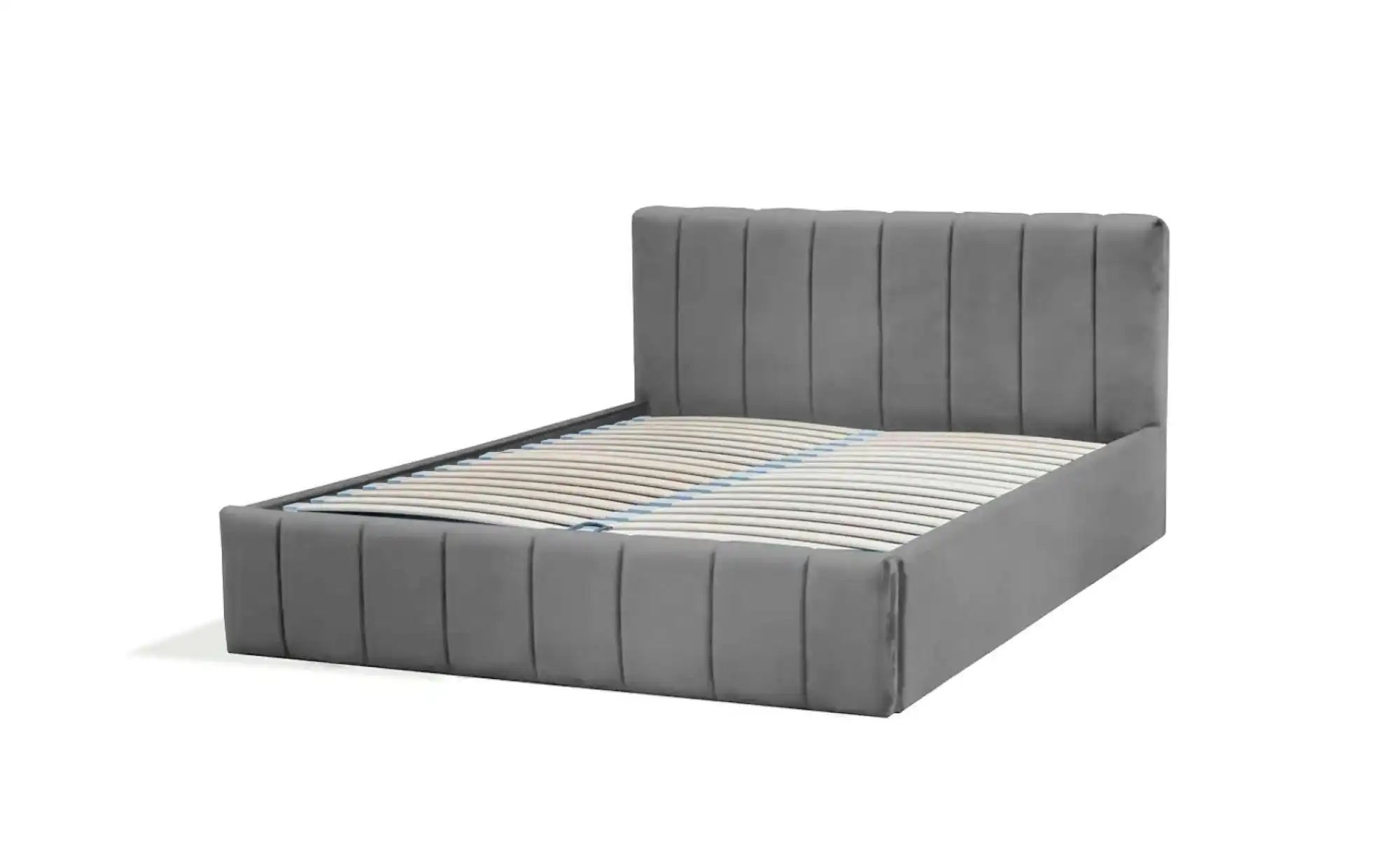 Polsterbett mit Bettkasten Nina ¦ grau ¦ Maße (cm): B: 129 H: 85 Betten > P günstig online kaufen