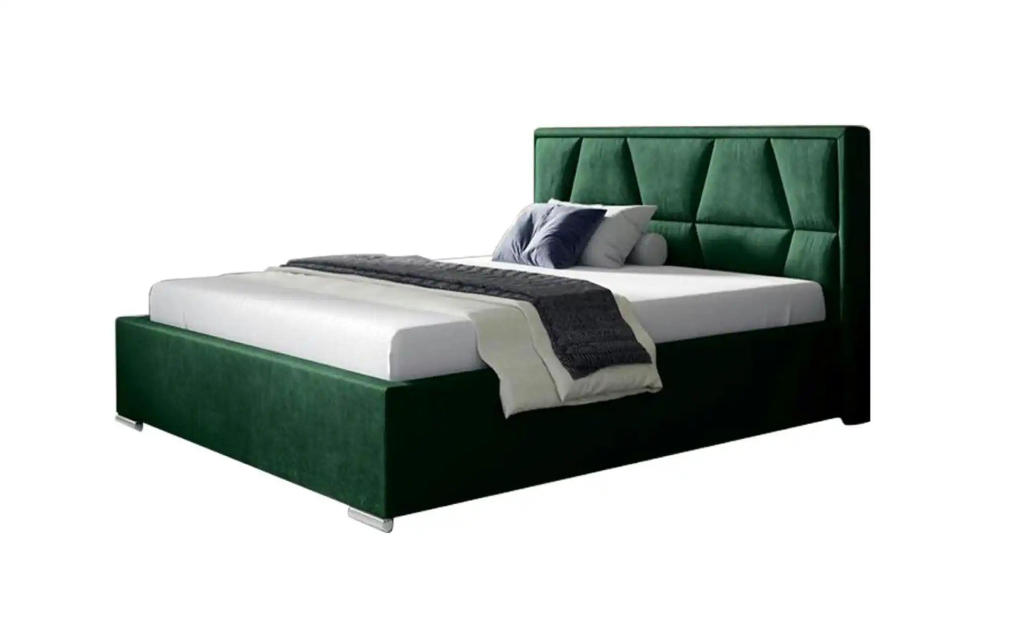 Polsterbett 120x200 Grün ¦ grün ¦ Maße (cm): B: 200 H: 110 Betten > Komfo günstig online kaufen