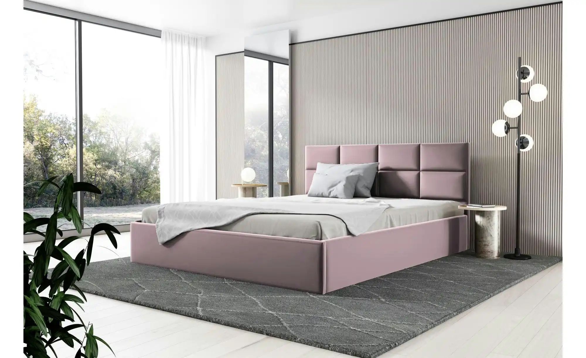 Polsterbett 200x200 Beige   ¦ rosa/pink ¦ Maße (cm): B: 169 H: 90 Betten > günstig online kaufen
