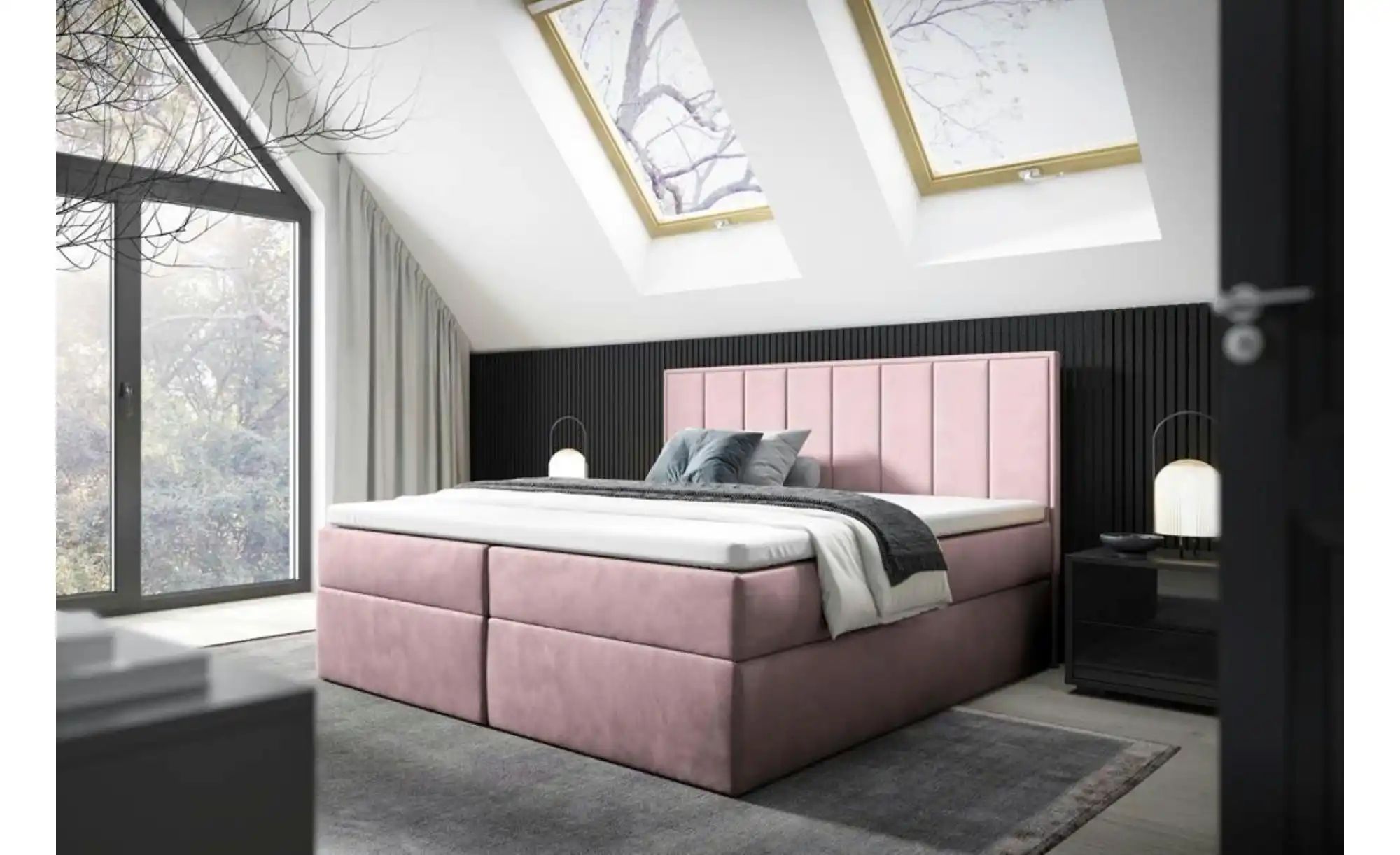 Thumbnail - Boxbett mit Bettkasten Havana ¦ rosa/pink ¦ Maße (cm): B: 140 H: 110 Betten > Komfortbetten - Höffner