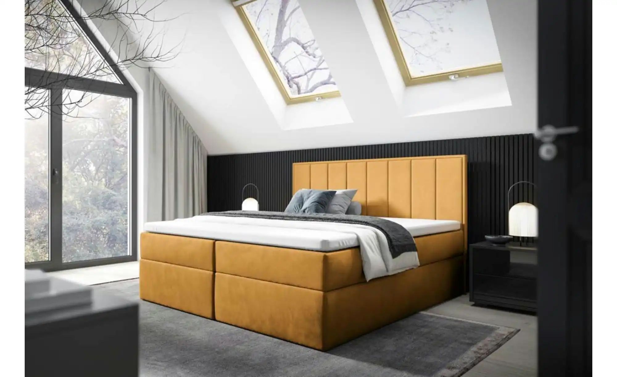 Thumbnail - Boxbett mit Bettkasten Havana ¦ gelb ¦ Maße (cm): B: 140 H: 110 Betten > Komfortbetten - Höffner