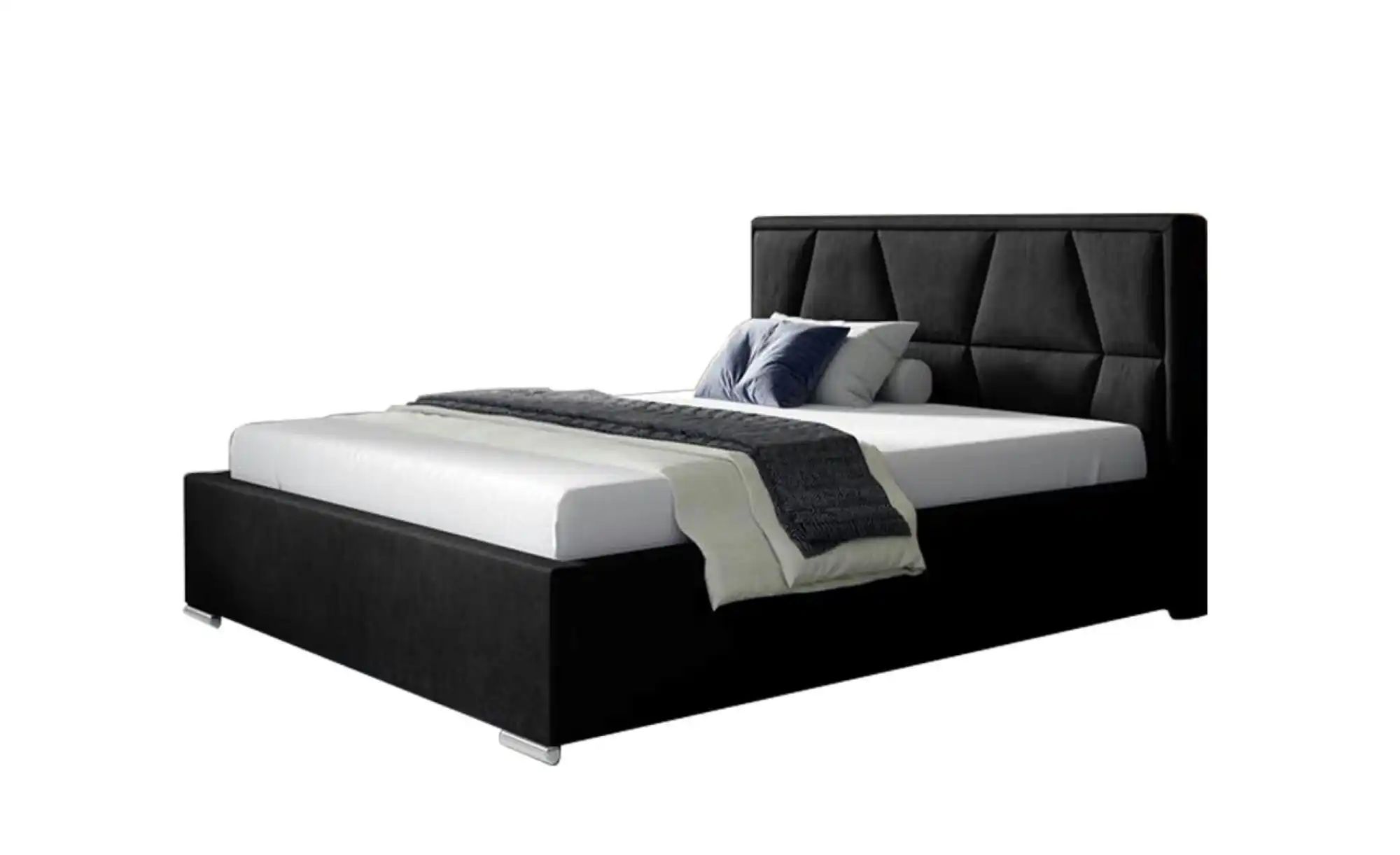 Polsterbett 120x200 Grün   ¦ schwarz ¦ Maße (cm): B: 180 H: 110 Betten > Ko günstig online kaufen