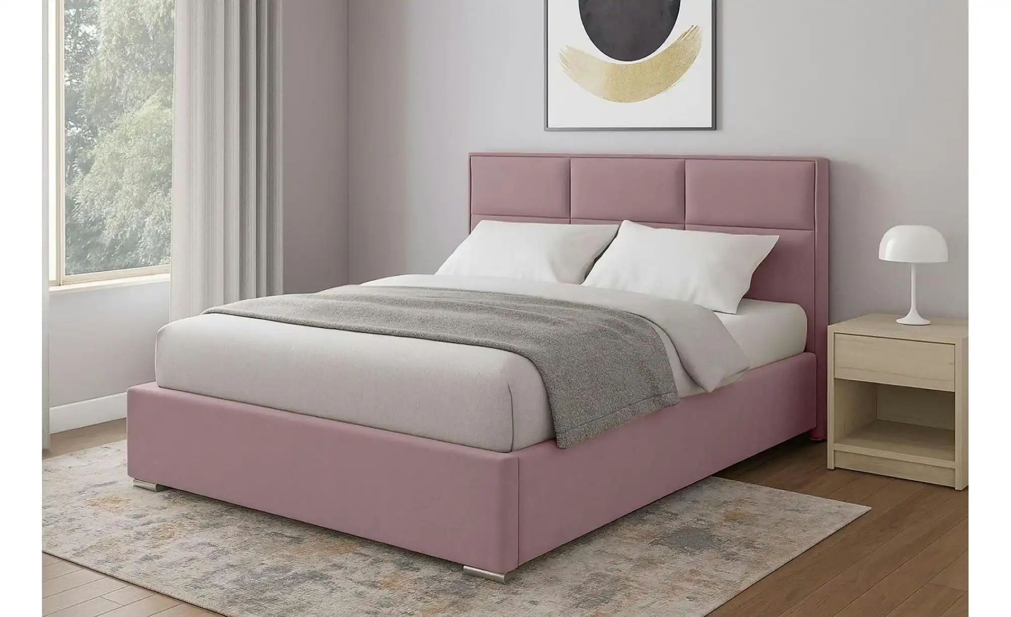 Polsterbett mit Bettkasten Imbir ¦ rosa/pink ¦ Maße (cm): B: 140 H: 52 Bett günstig online kaufen