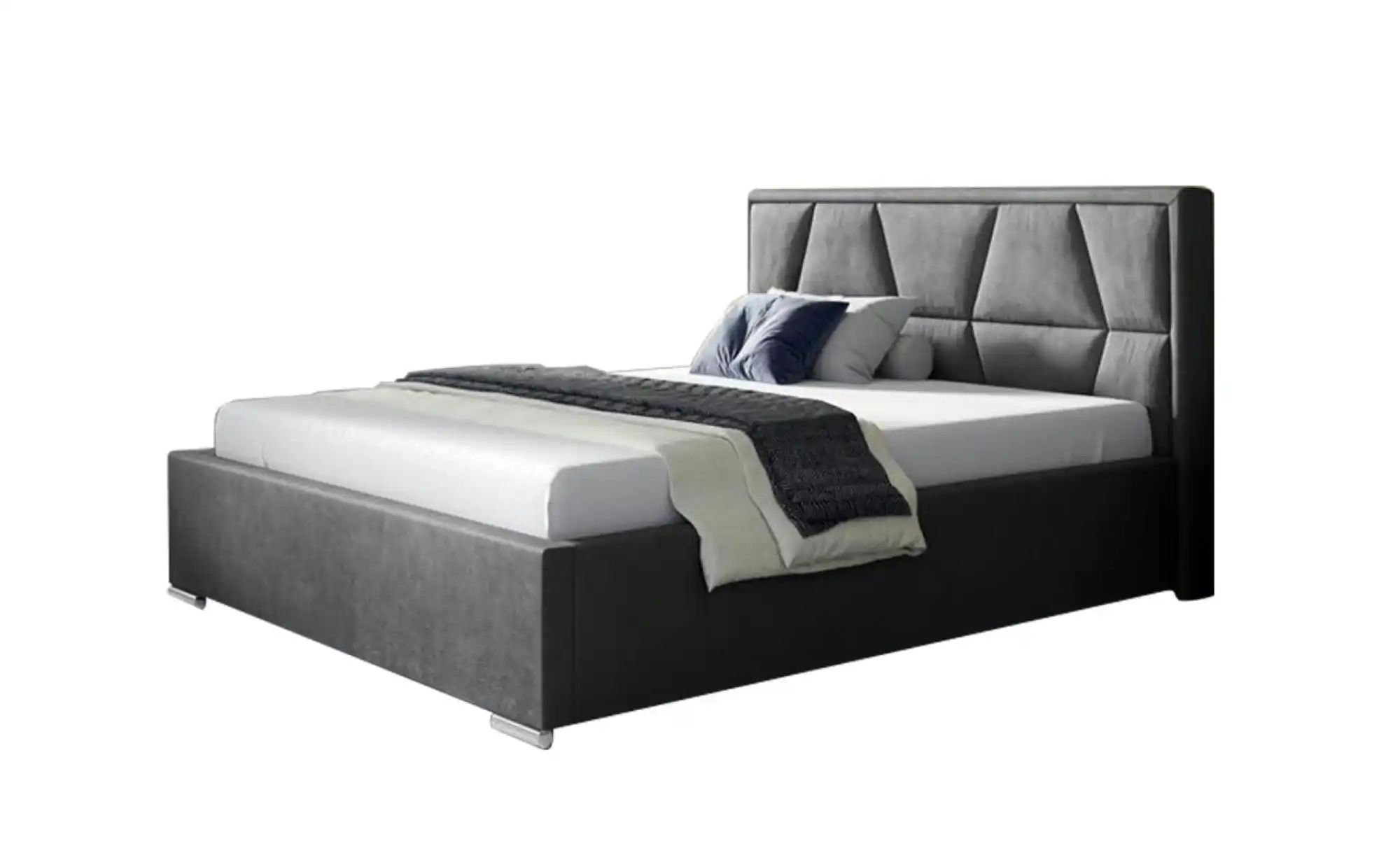 Polsterbett 120x200 Grün   ¦ grau ¦ Maße (cm): B: 180 H: 110 Betten > Komfo günstig online kaufen
