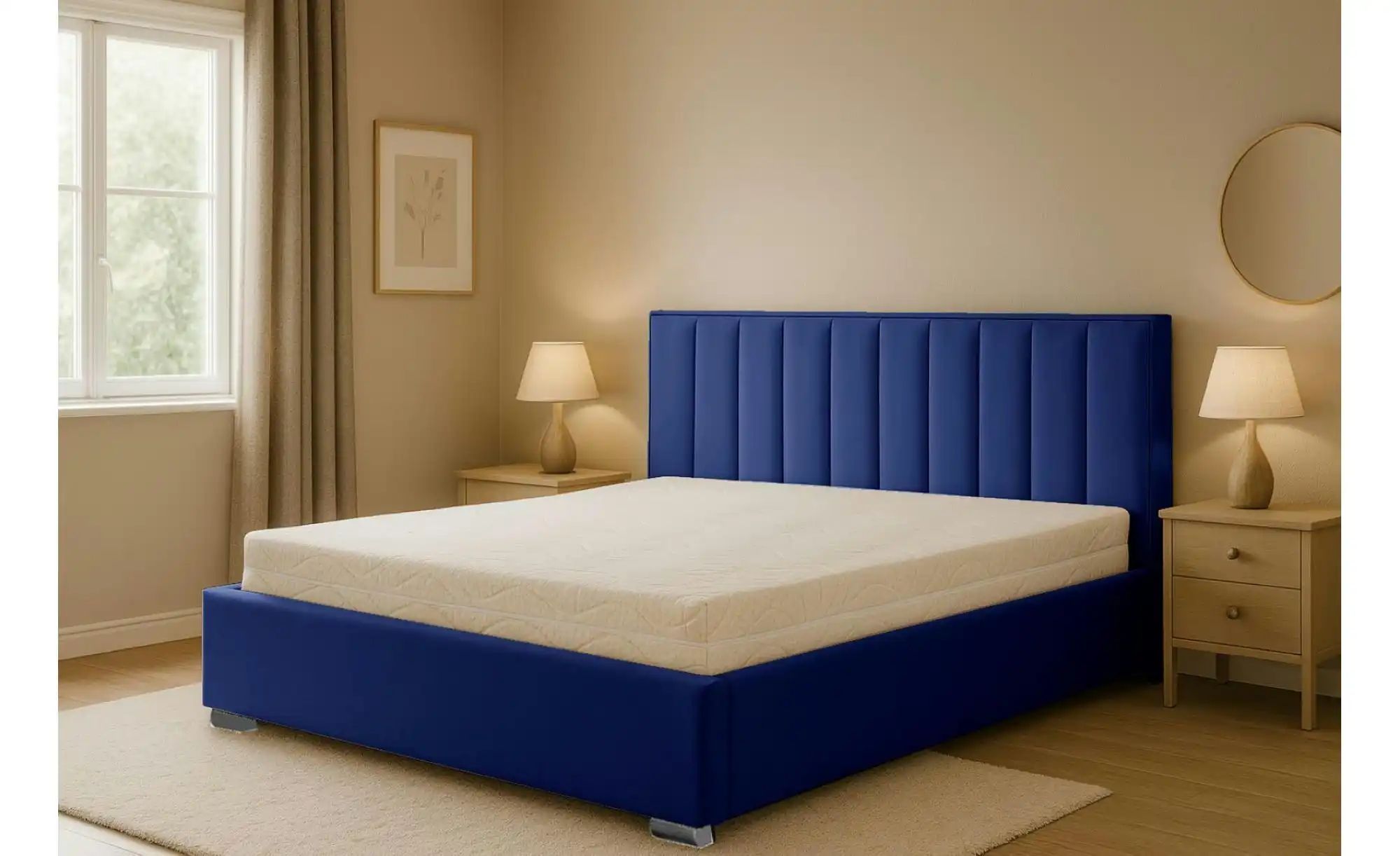 Thumbnail - Polsterbett mit Bettkasten Hugo ¦ blau ¦ Maße (cm): B: 160 H: 110 Betten > Polsterbetten - Höffner