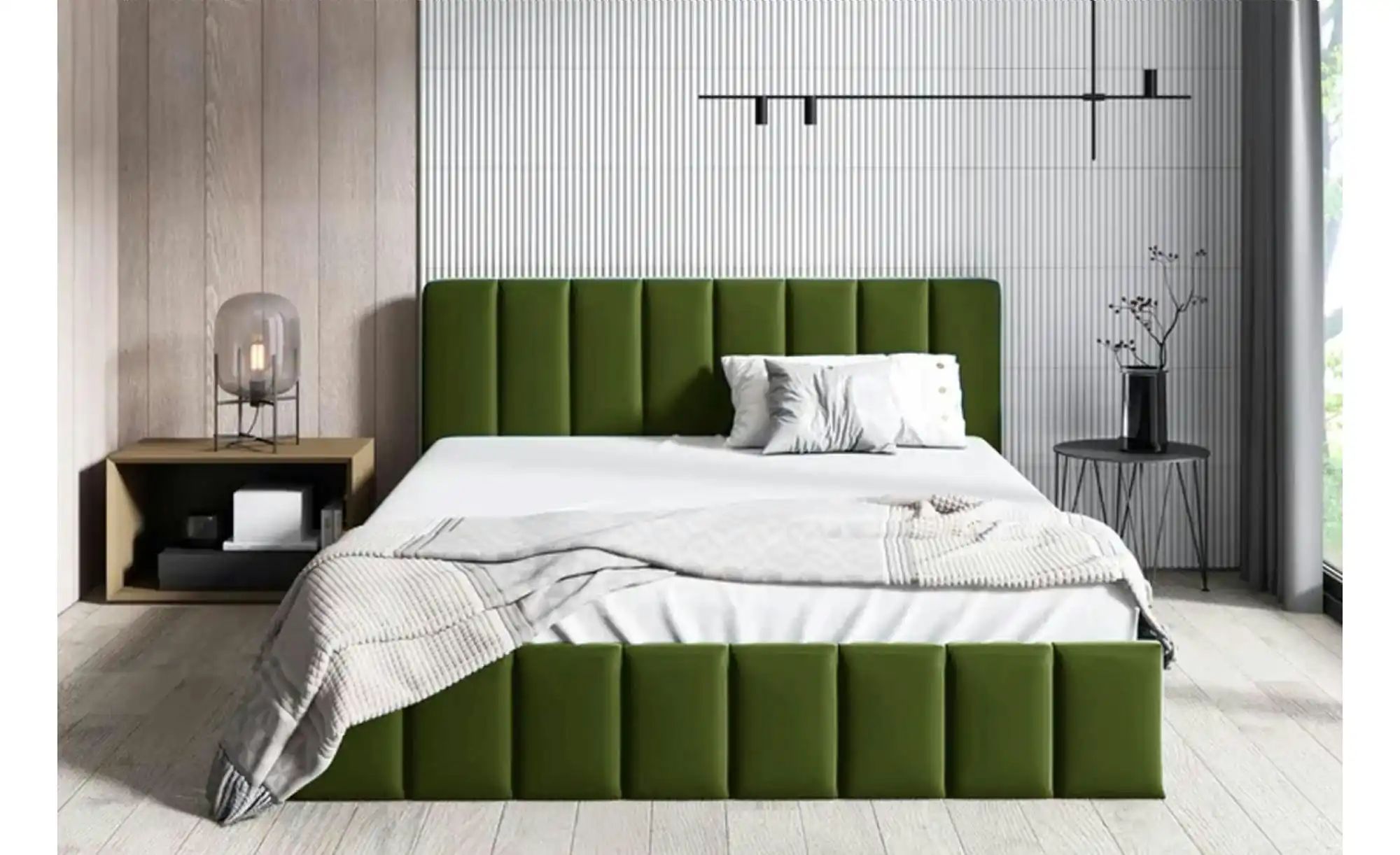 Thumbnail - Polsterbett mit Bettkasten Nina ¦ grün ¦ Maße (cm): B: 209 H: 85 Betten > Polsterbetten - Höffner