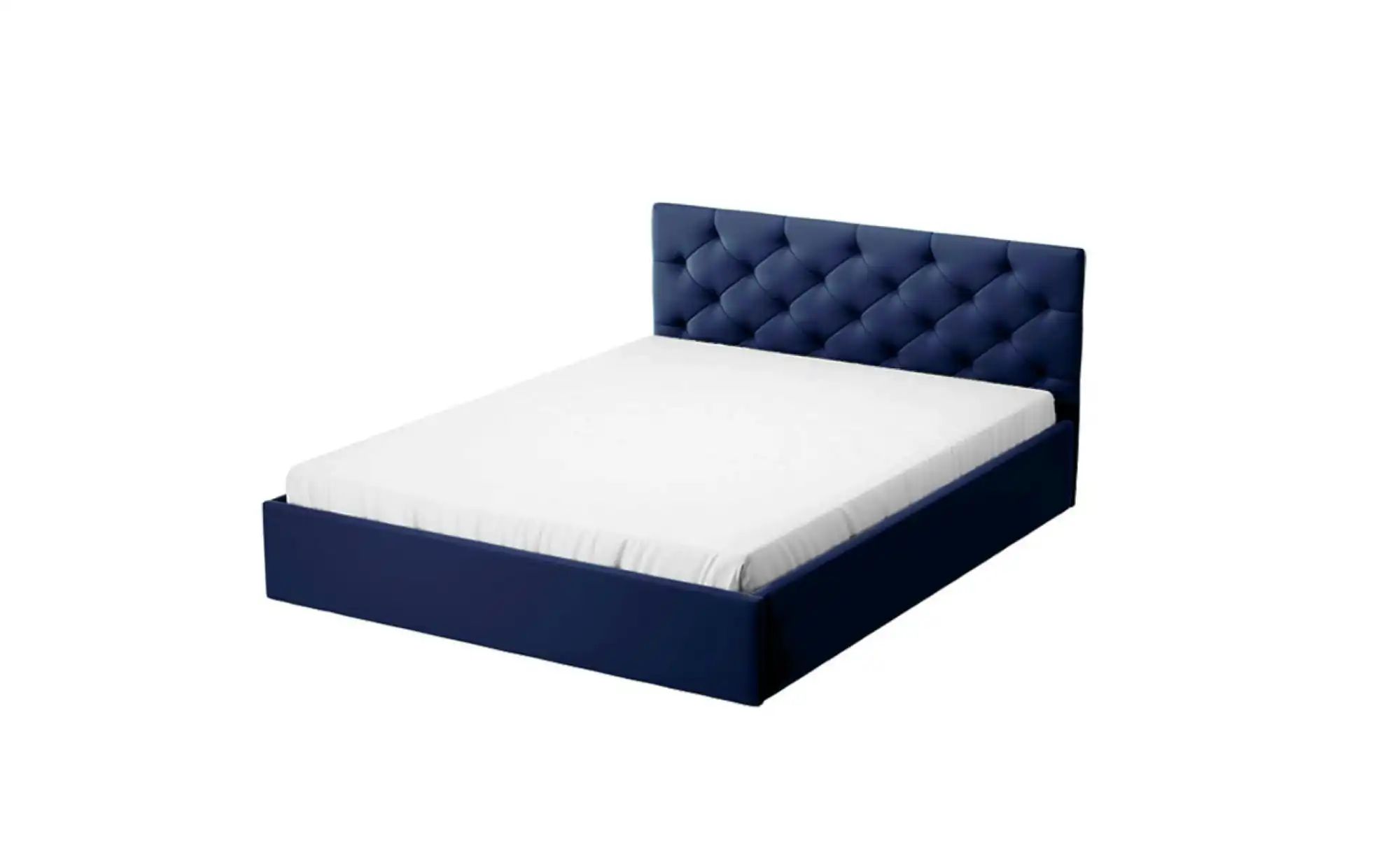 Polsterbett 160x200 Grau   ¦ blau ¦ Maße (cm): B: 129 H: 85 Betten > Polste günstig online kaufen