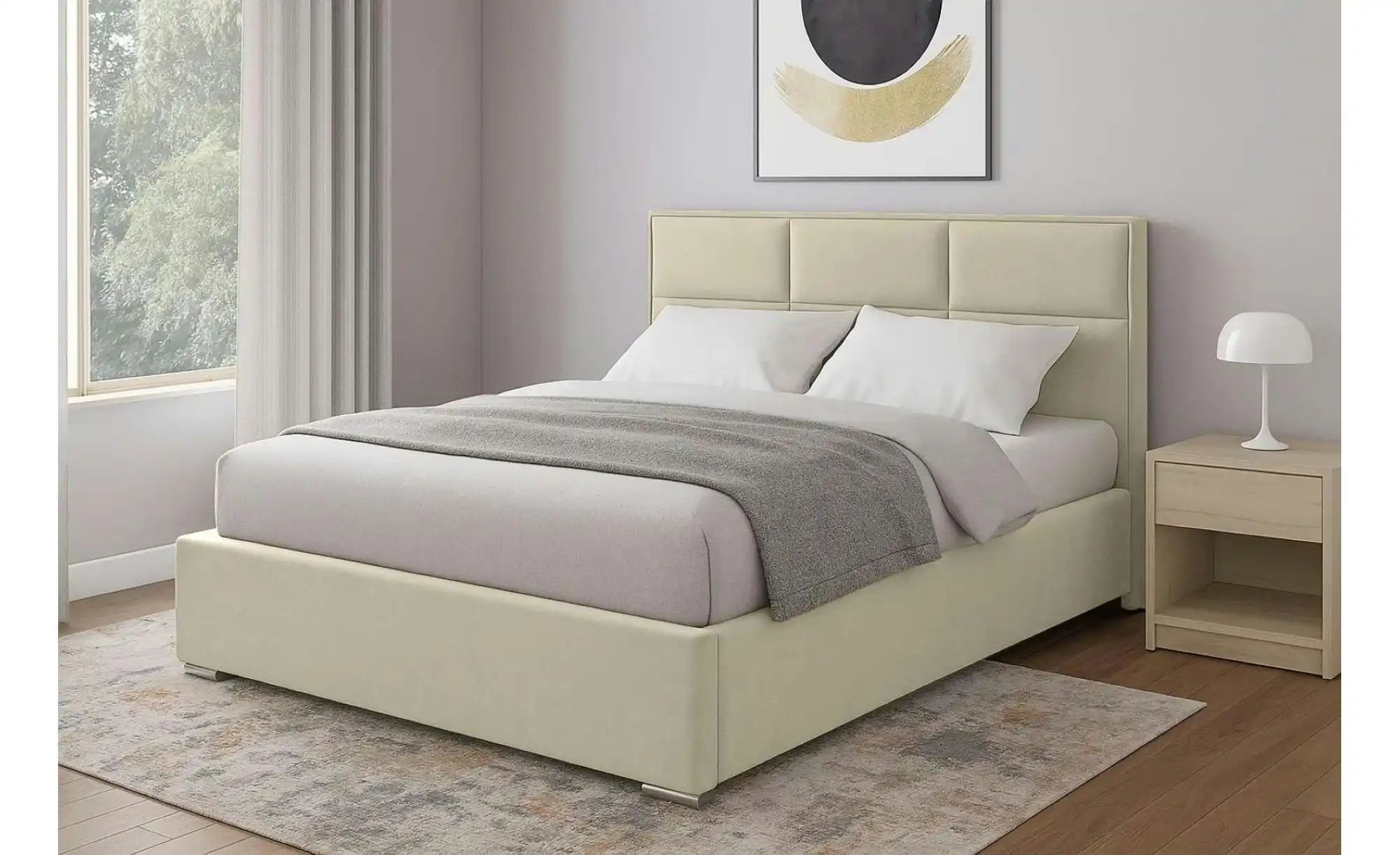 Polsterbett mit Bettkasten Imbir ¦ beige ¦ Maße (cm): B: 160 H: 52 Betten > günstig online kaufen