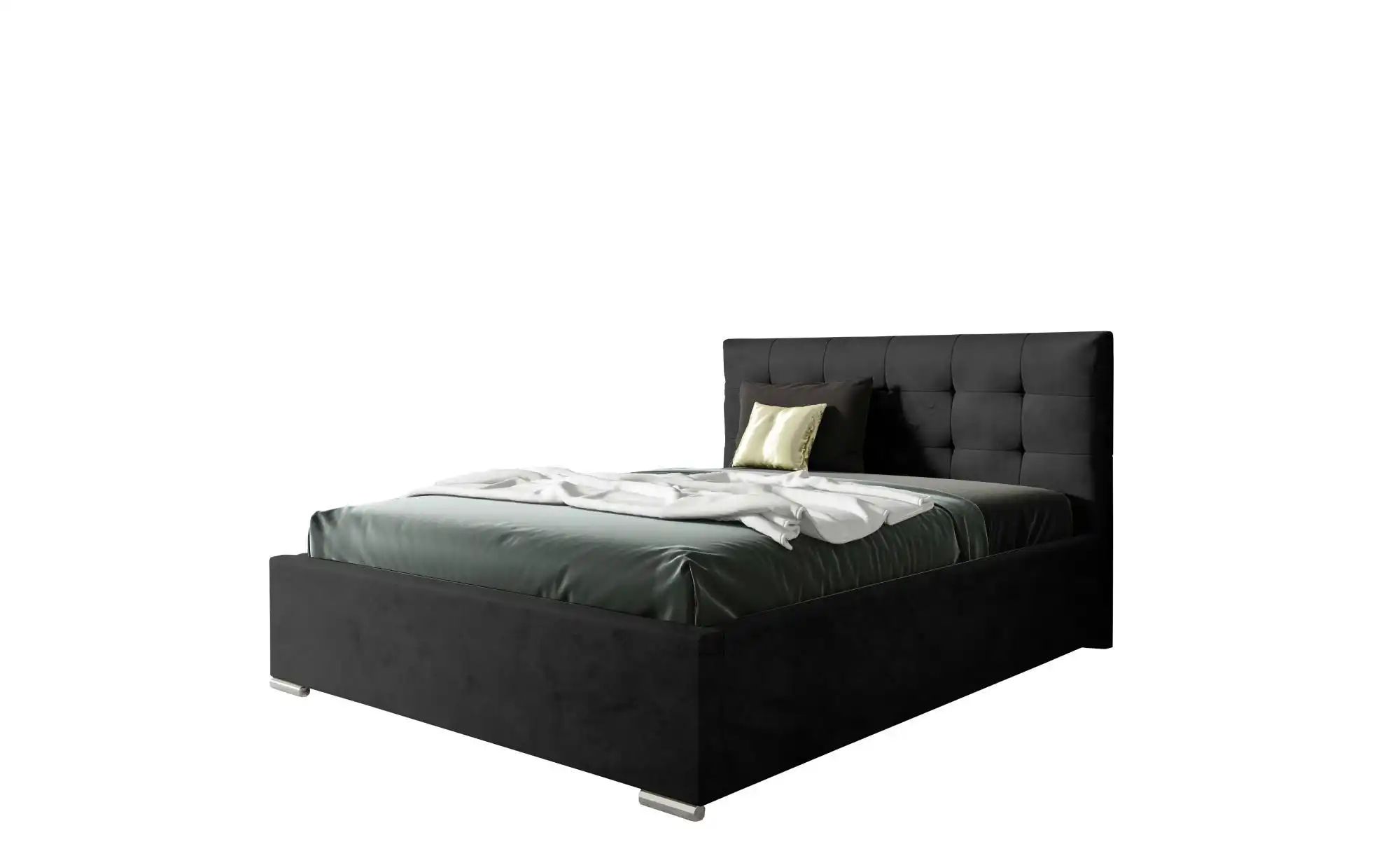 Polsterbett 160x200 Rosa   ¦ schwarz ¦ Maße (cm): B: 180 H: 110 Betten > Ko günstig online kaufen