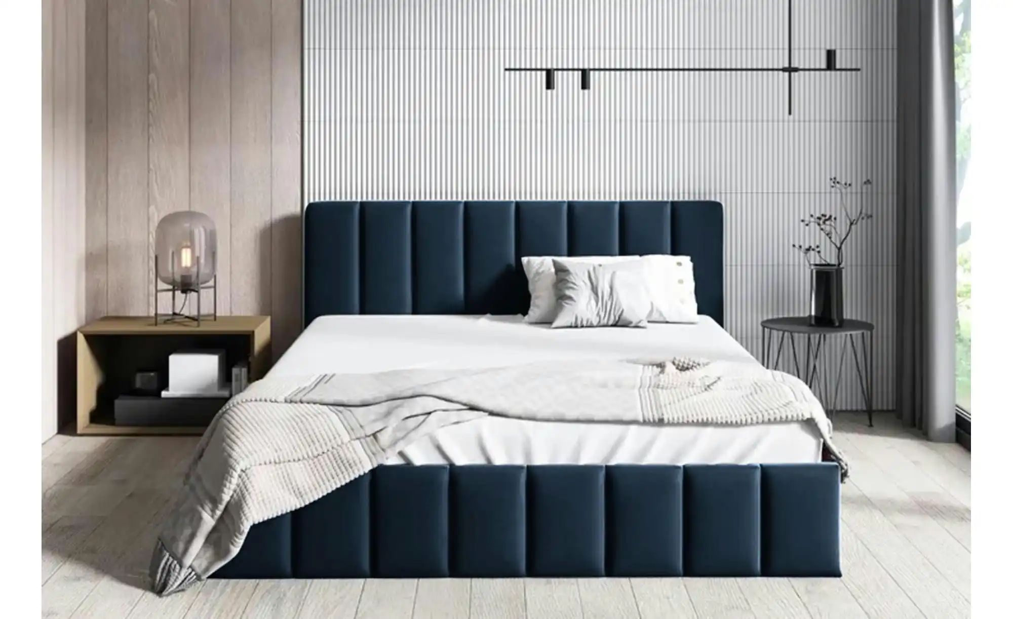 Thumbnail - Polsterbett mit Bettkasten Nina ¦ blau ¦ Maße (cm): B: 99 H: 85 Betten > Polsterbetten - Höffner