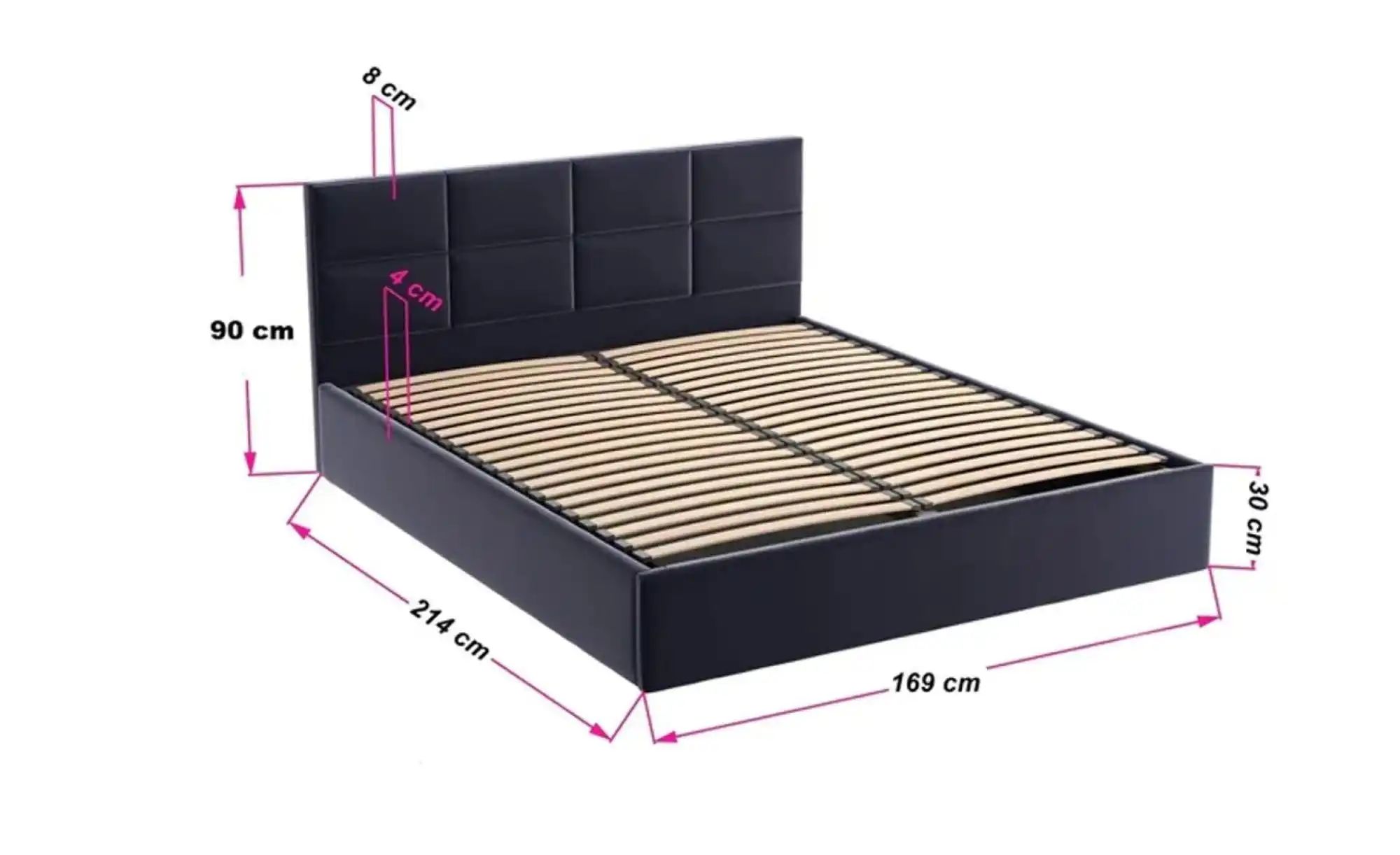 Thumbnail - Polsterbett mit Bettkasten Gobi ¦ grau ¦ Maße (cm): B: 169 H: 90 Betten > Polsterbetten - Höffner