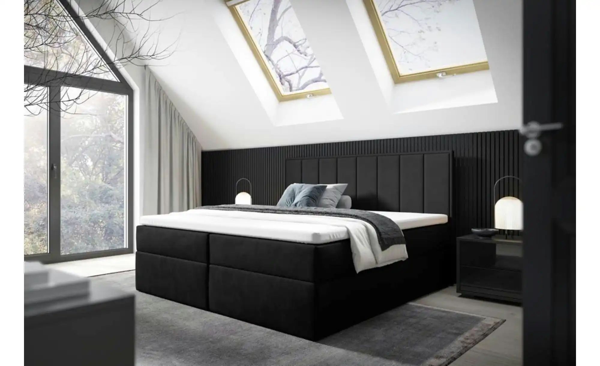 Boxbett 140x200 Rosa   ¦ schwarz ¦ Maße (cm): B: 120 H: 110 Betten > Polste günstig online kaufen