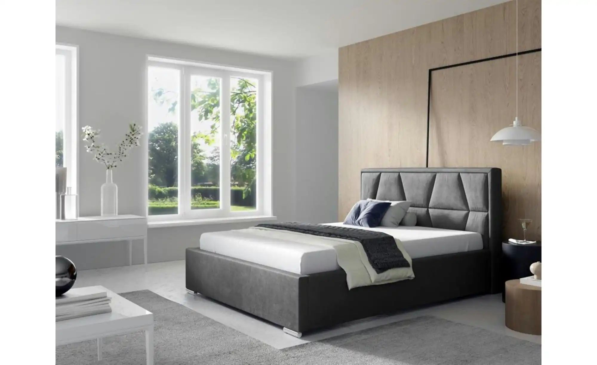 Polsterbett 120x200 Grün   ¦ grau ¦ Maße (cm): B: 140 H: 110 Betten > Komfo günstig online kaufen