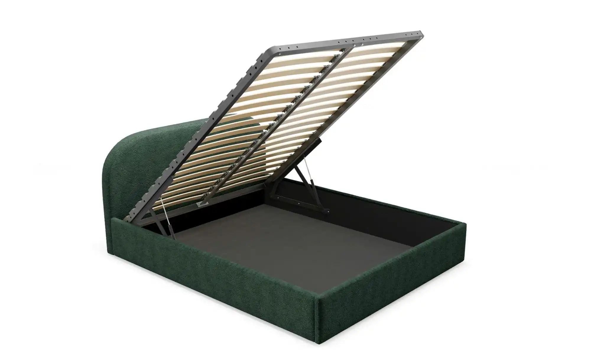 Polsterbett mit Bettkasten Luna ¦ grün ¦ Maße (cm): H: 90 Betten > Polsterb günstig online kaufen