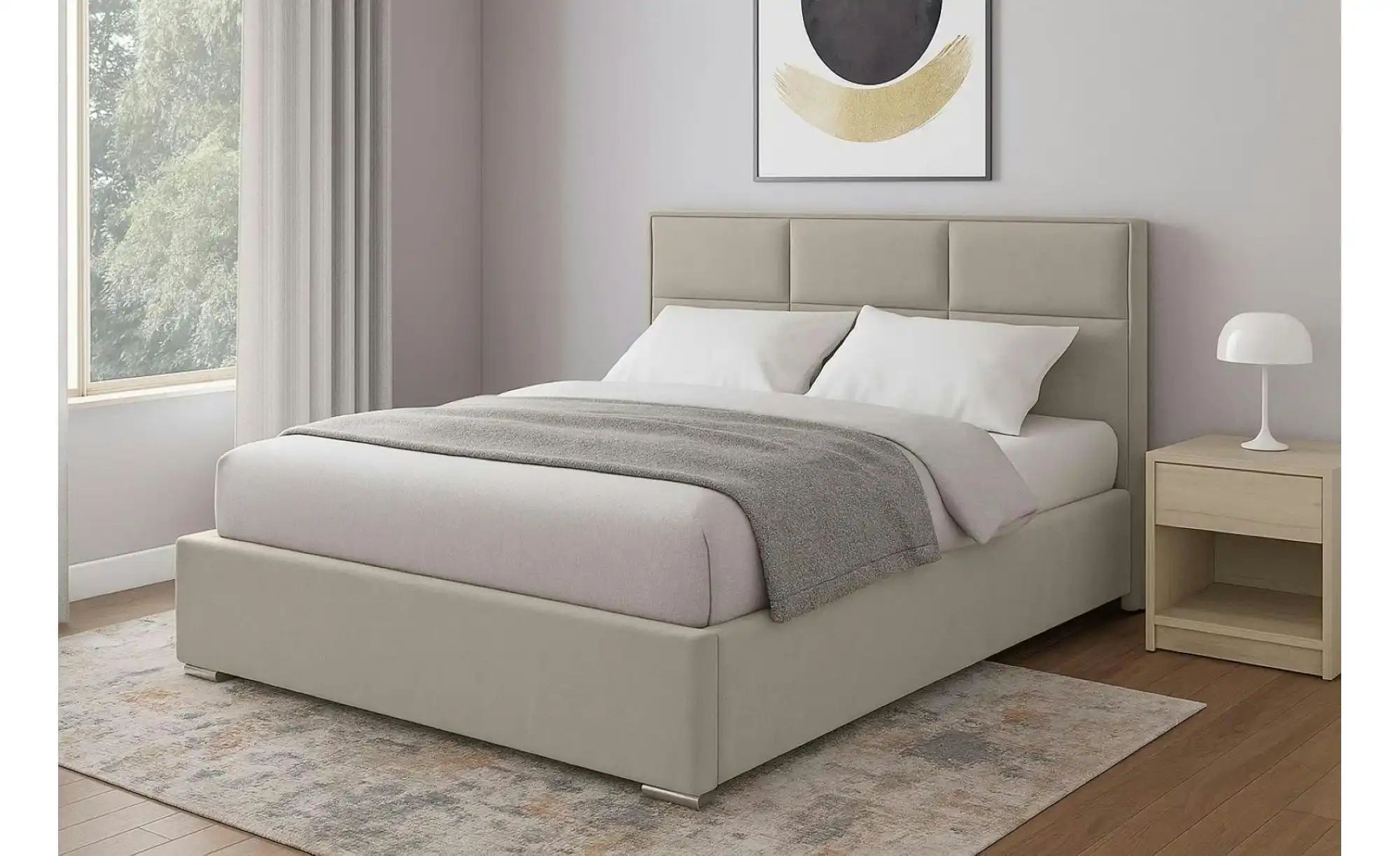 Polsterbett mit Bettkasten Imbir ¦ beige ¦ Maße (cm): B: 160 H: 52 Betten > günstig online kaufen