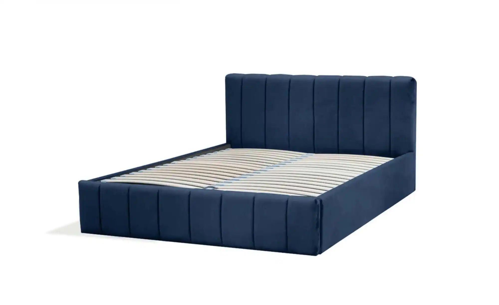 Polsterbett mit Bettkasten Nina ¦ blau ¦ Maße (cm): H: 85 Betten > Polsterb günstig online kaufen
