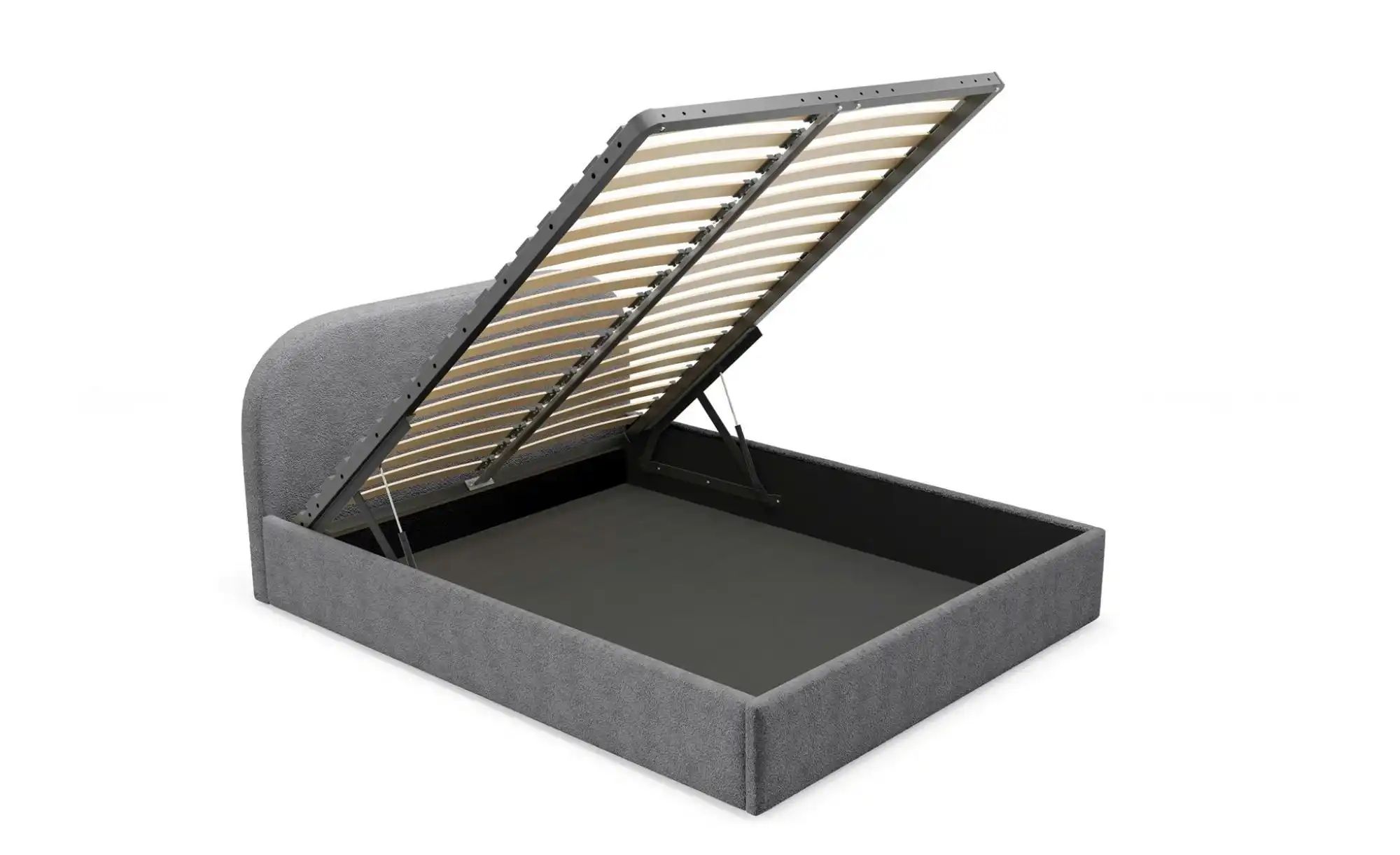 Polsterbett mit Bettkasten Luna ¦ grau ¦ Maße (cm): H: 90 Betten > Polsterb günstig online kaufen