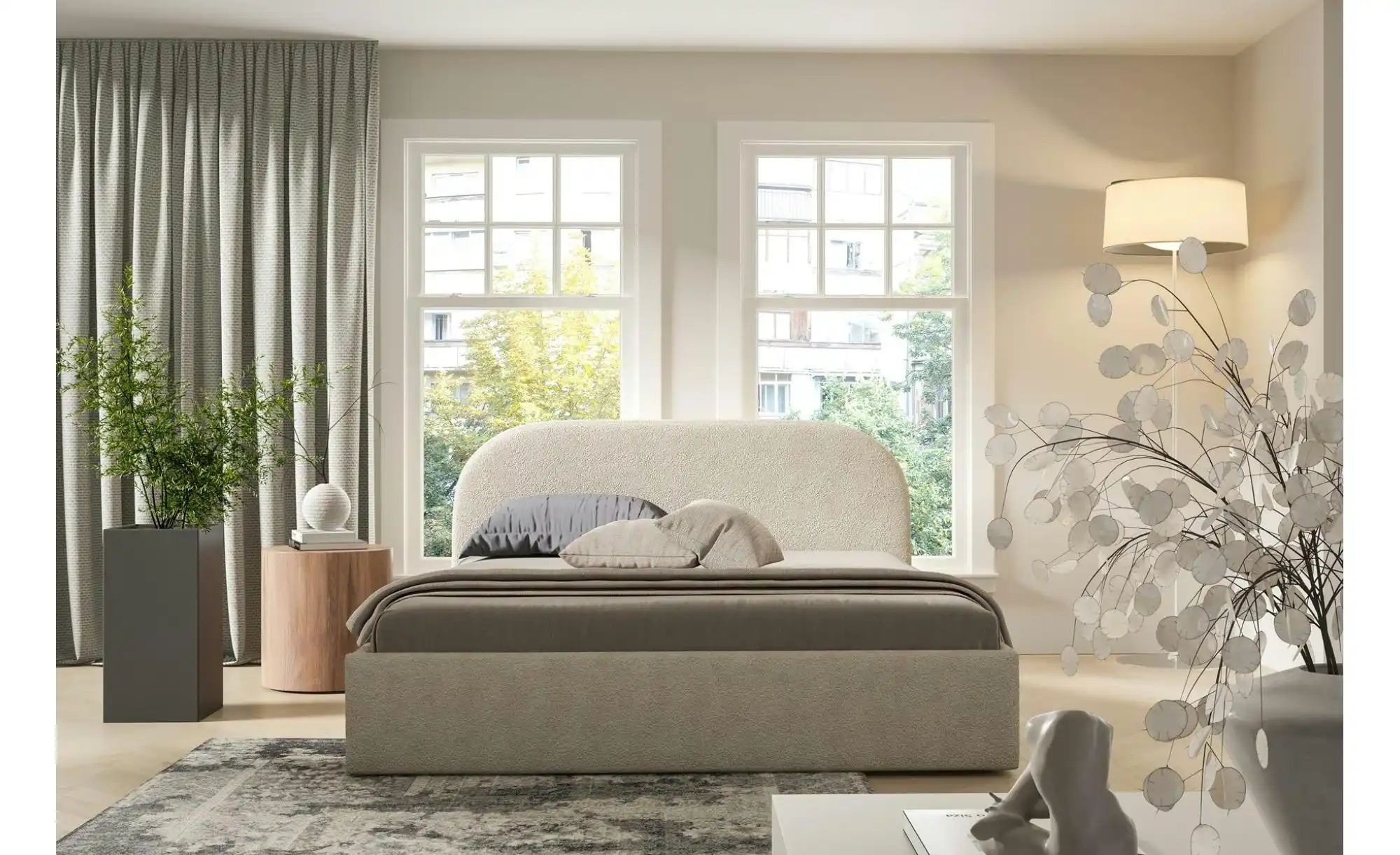 Polsterbett mit Bettkasten Luna ¦ beige ¦ Maße (cm): H: 90 Betten > Polster günstig online kaufen