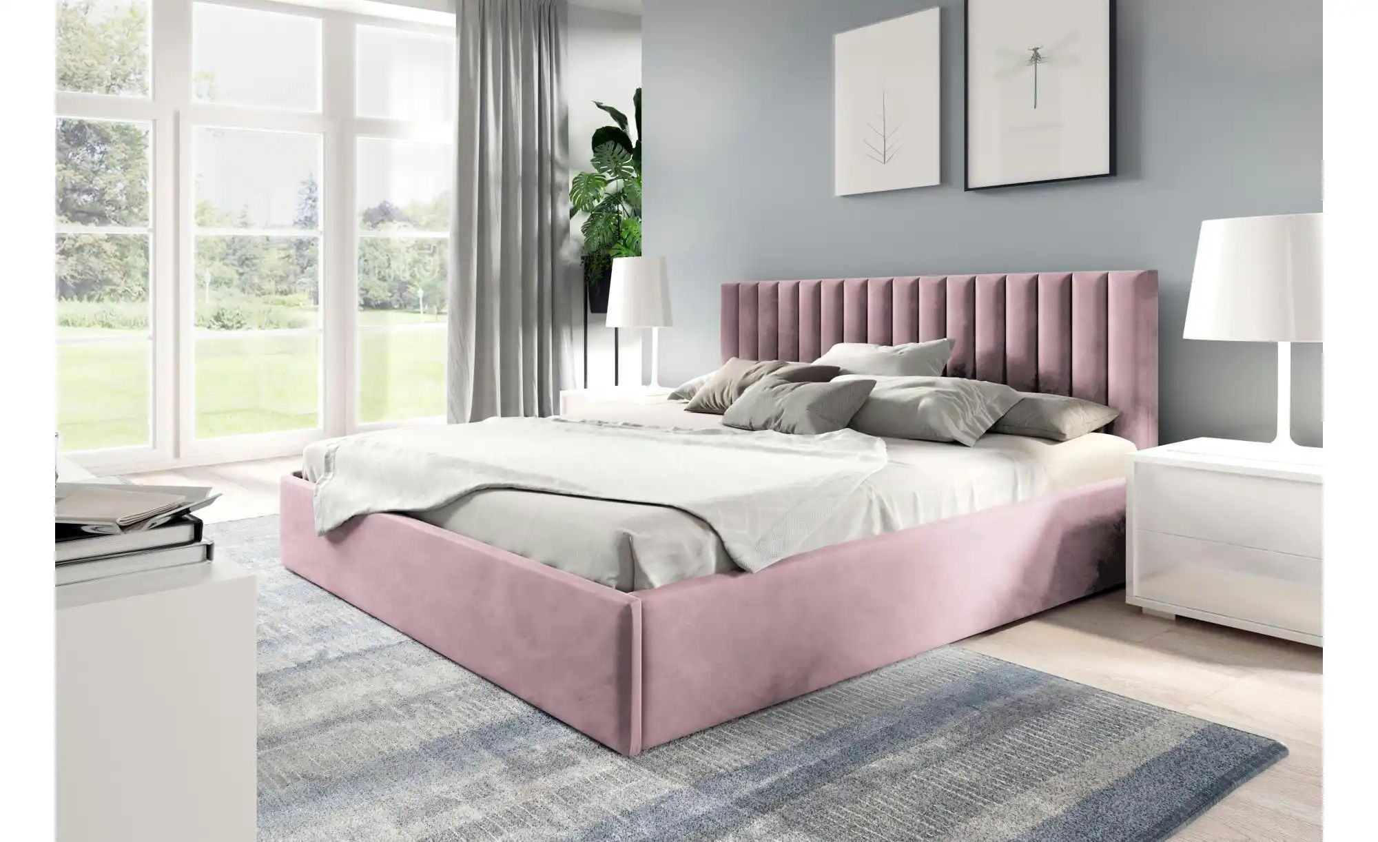 Polsterbett mit Bettkasten Fame ¦ rosa/pink ¦ Maße (cm): H: 85 Betten > Pol günstig online kaufen