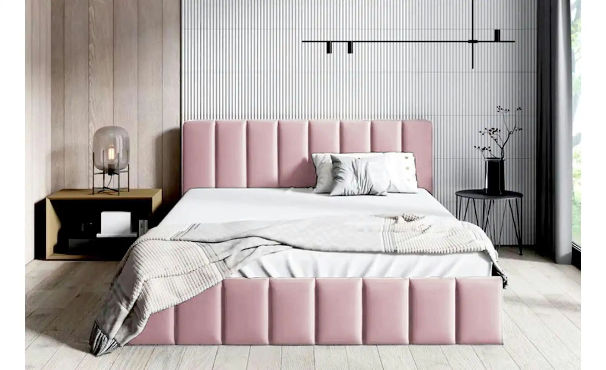 Polsterbett mit Bettkasten Nina ¦ rosa/pink ¦ Maße (cm): H: 85 Betten > Pol günstig online kaufen