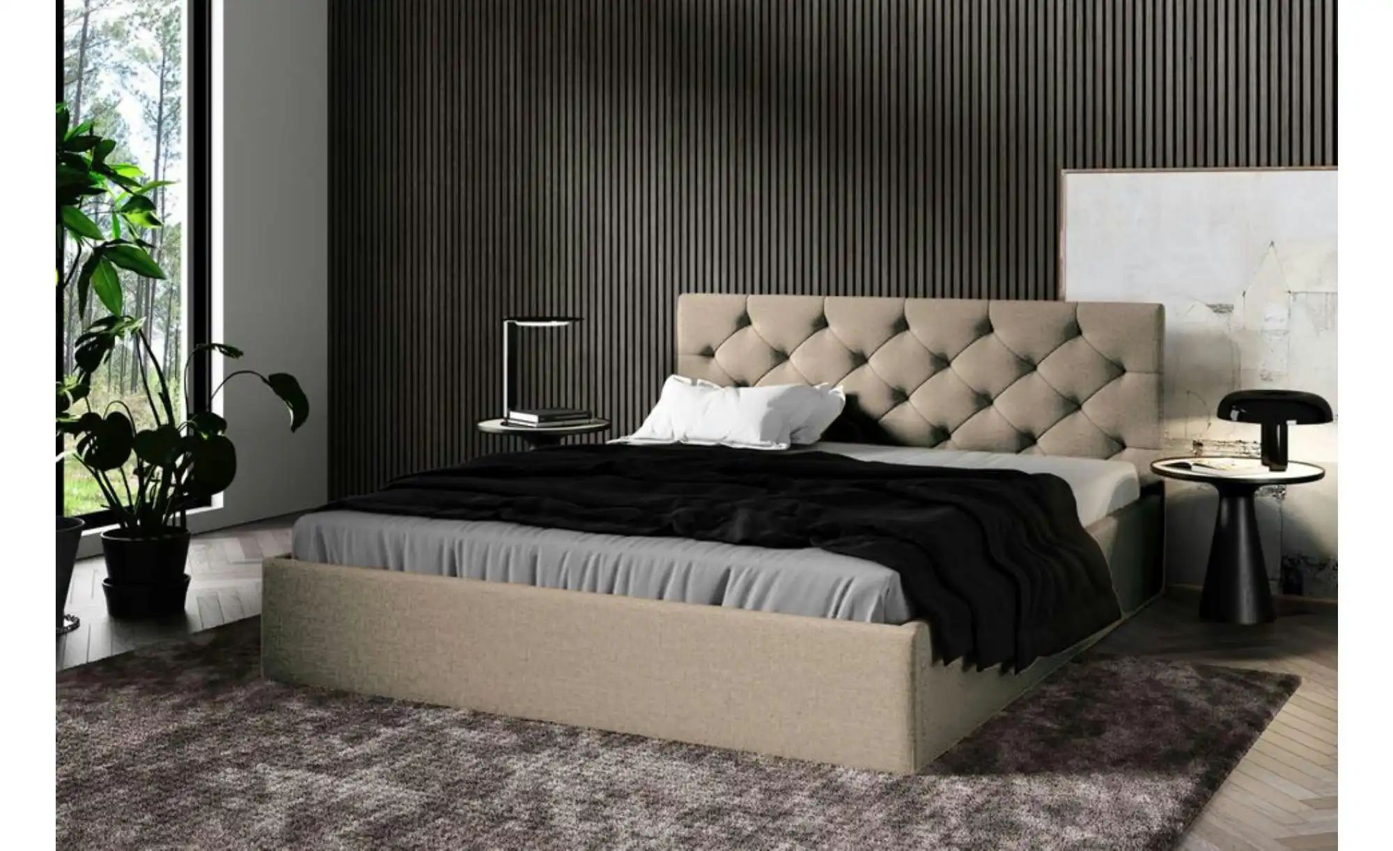 Polsterbett mit Bettkasten Sara ¦ beige ¦ Maße (cm): H: 85 Betten > Polster günstig online kaufen
