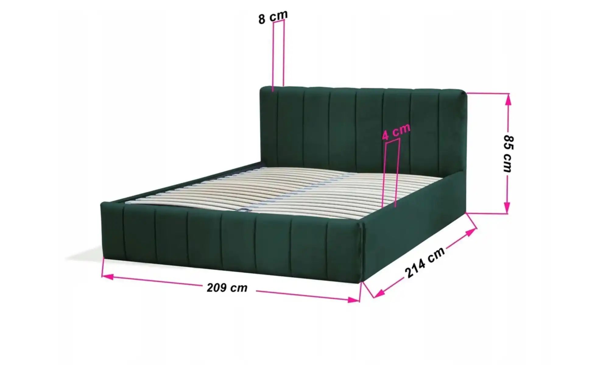 Polsterbett mit Bettkasten Nina ¦ gelb ¦ Maße (cm): H: 85 Betten > Polsterb günstig online kaufen