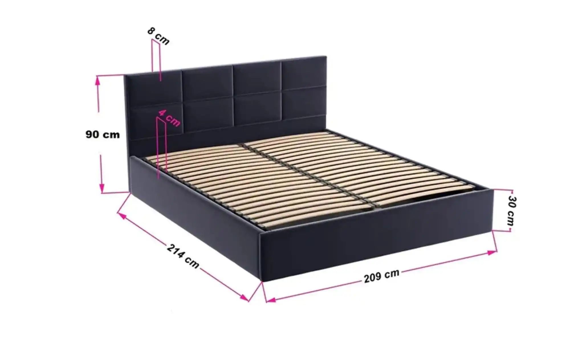 Thumbnail - Polsterbett mit Bettkasten Gobi ¦ grün ¦ Maße (cm): B: 209 H: 90 Betten > Polsterbetten - Höffner