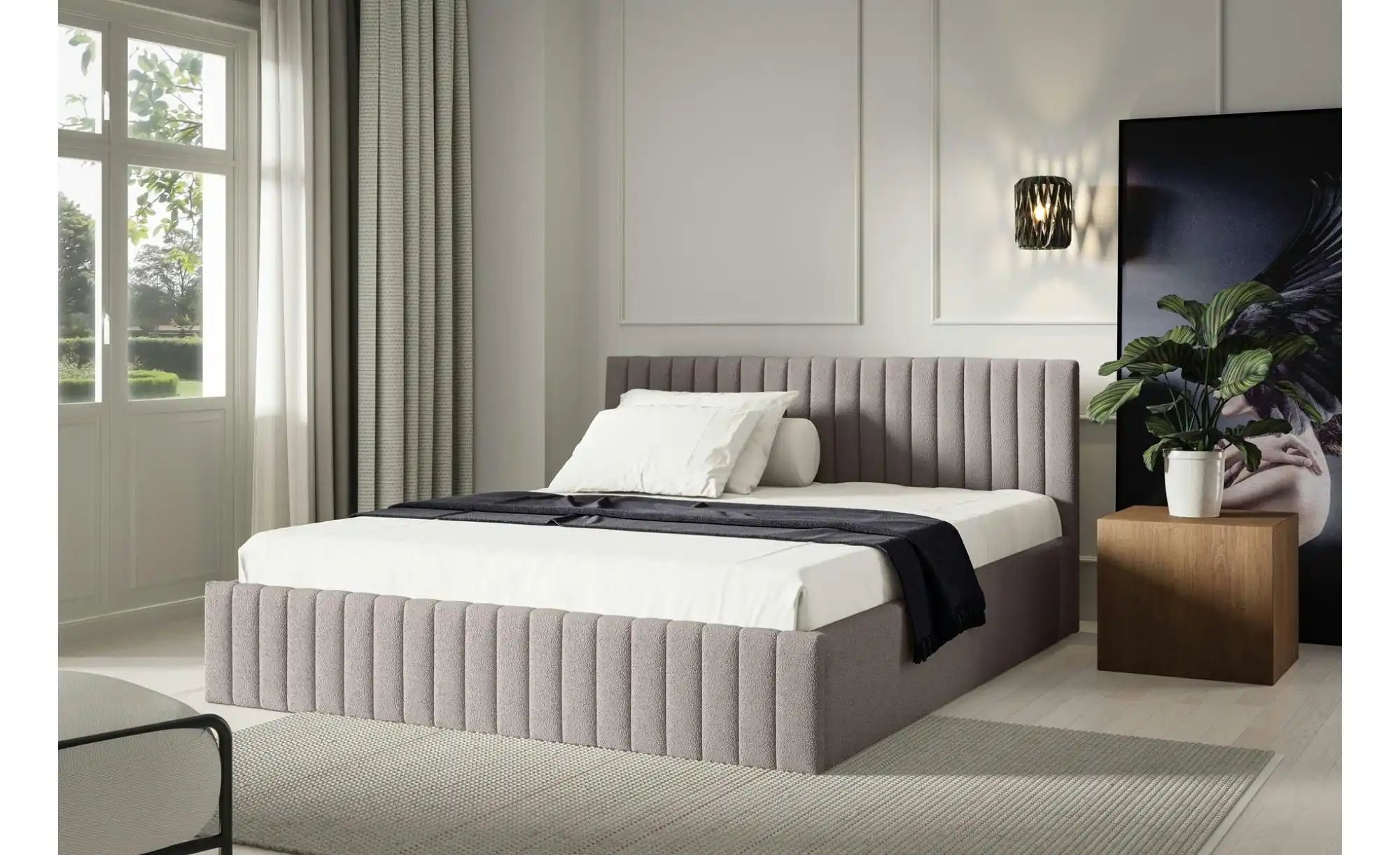 Polsterbett mit Bettkasten Sona ¦ beige ¦ Maße (cm): H: 90 Betten > Polster günstig online kaufen