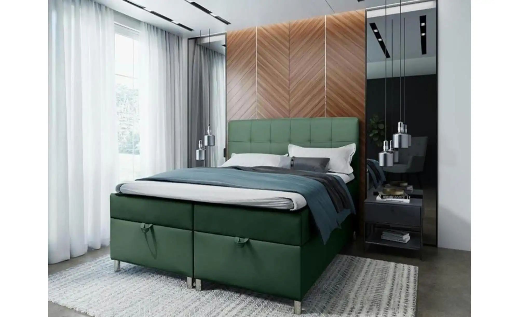 Thumbnail - Boxbett mit Bettkasten Malabo ¦ grün ¦ Maße (cm): B: 120 H: 110 Betten > Komfortbetten - Höffner