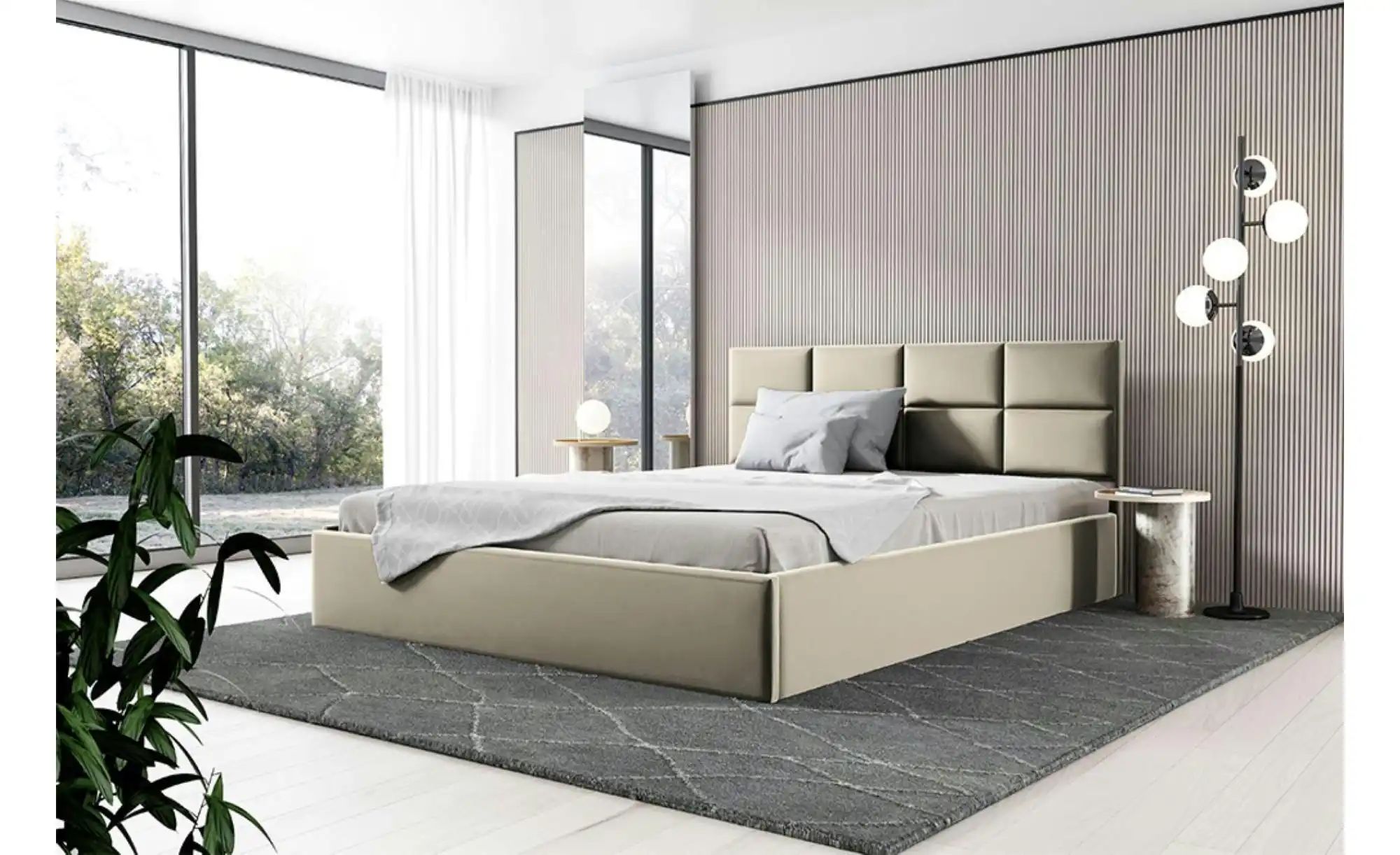 Polsterbett mit Bettkasten Gobi ¦ beige ¦ Maße (cm): H: 90 Betten > Polster günstig online kaufen