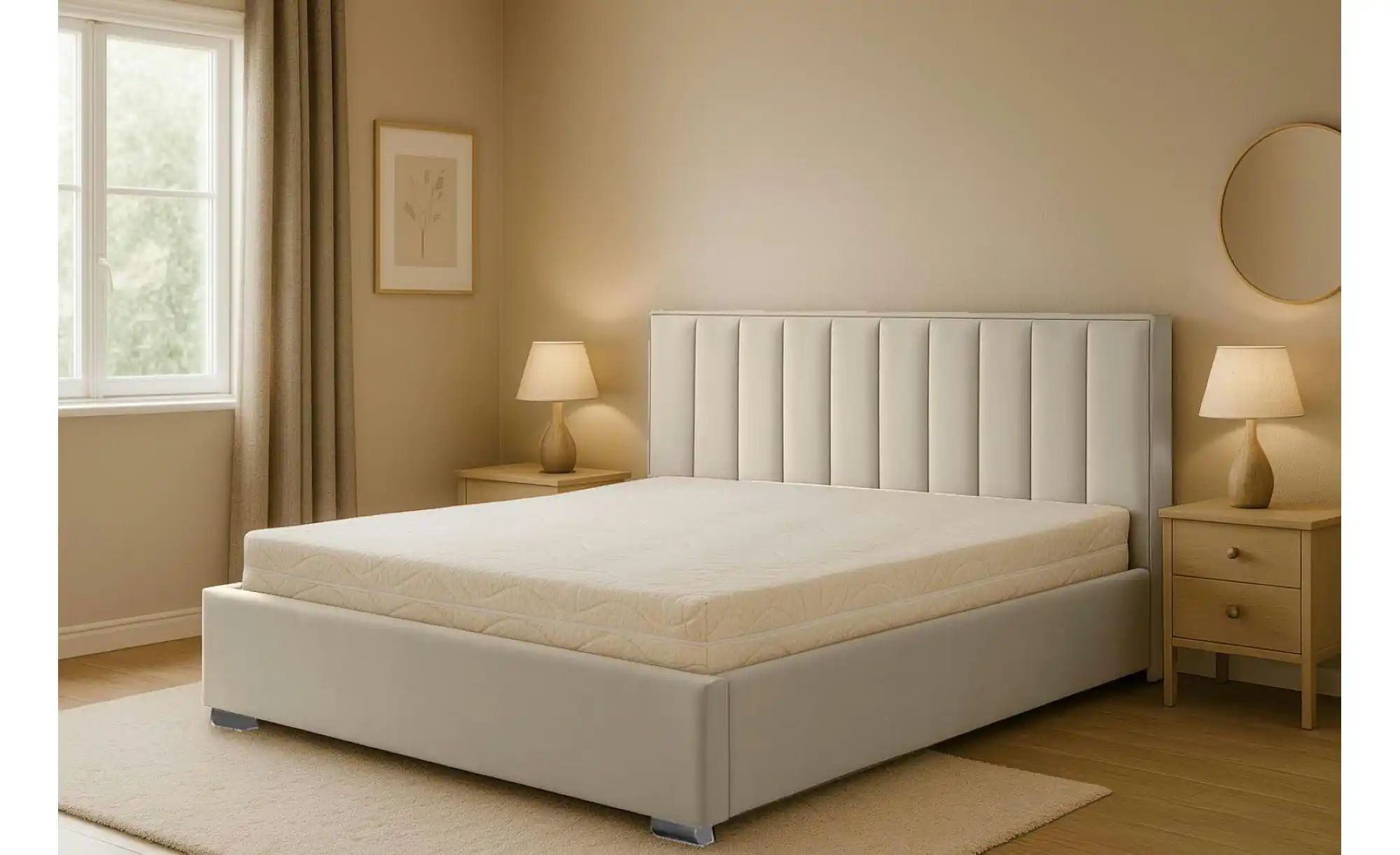 Polsterbett mit Bettkasten Hugo ¦ beige ¦ Maße (cm): H: 110 Betten > Komfor günstig online kaufen