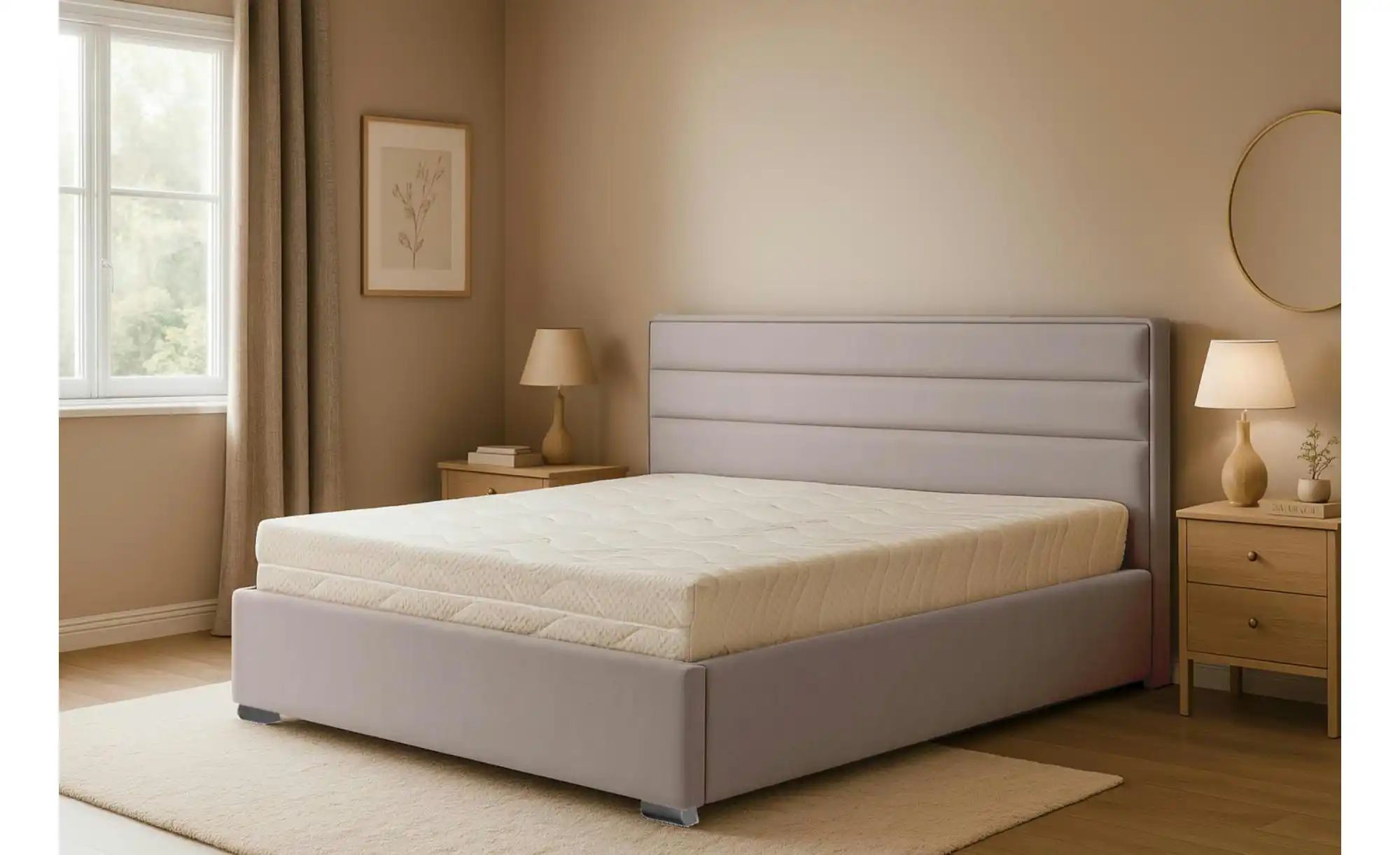 Polsterbett mit Bettkasten Cezar ¦ beige ¦ Maße (cm): H: 110 Betten > Komfo günstig online kaufen
