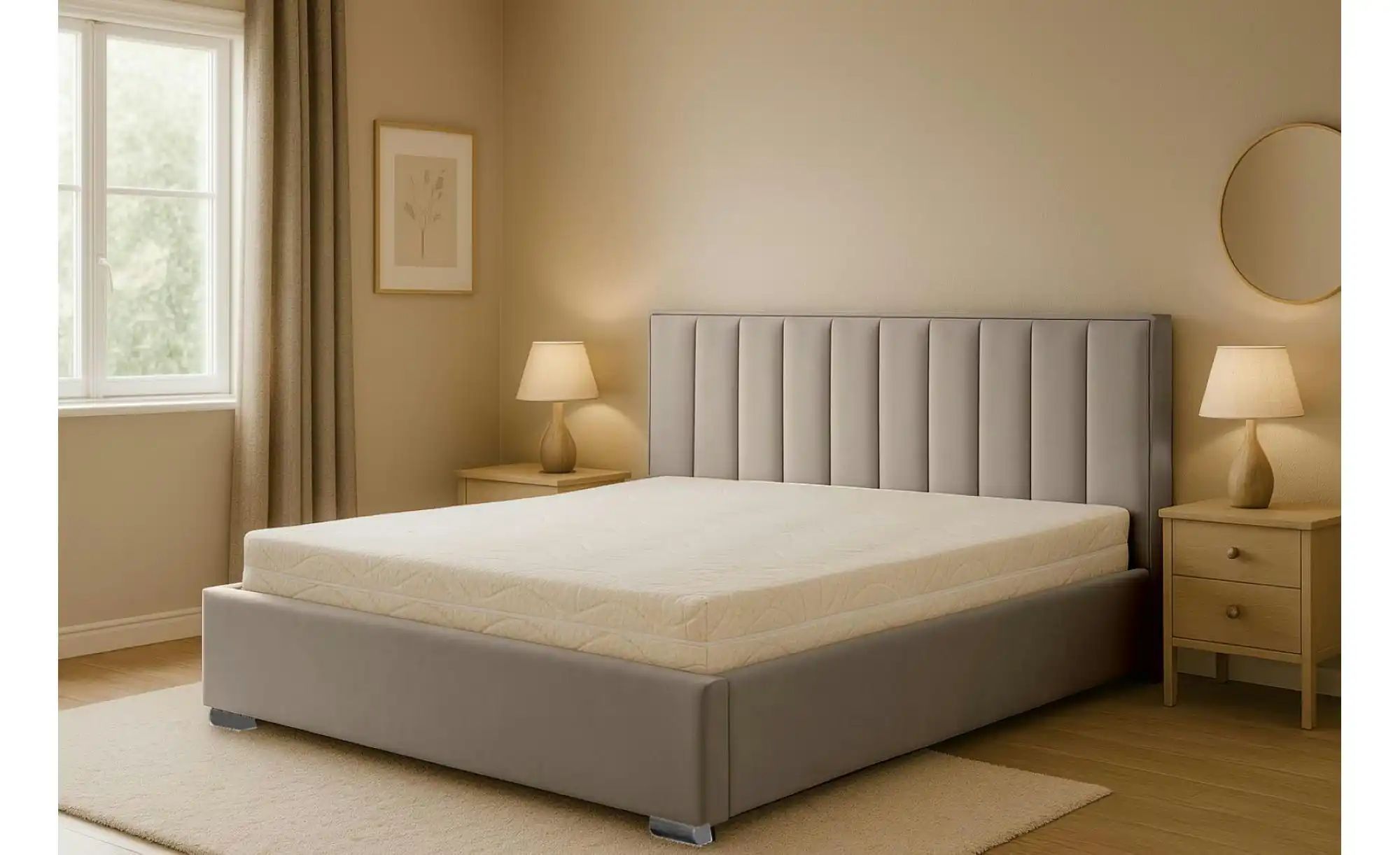 Polsterbett mit Bettkasten Hugo ¦ beige ¦ Maße (cm): H: 110 Betten > Komfor günstig online kaufen