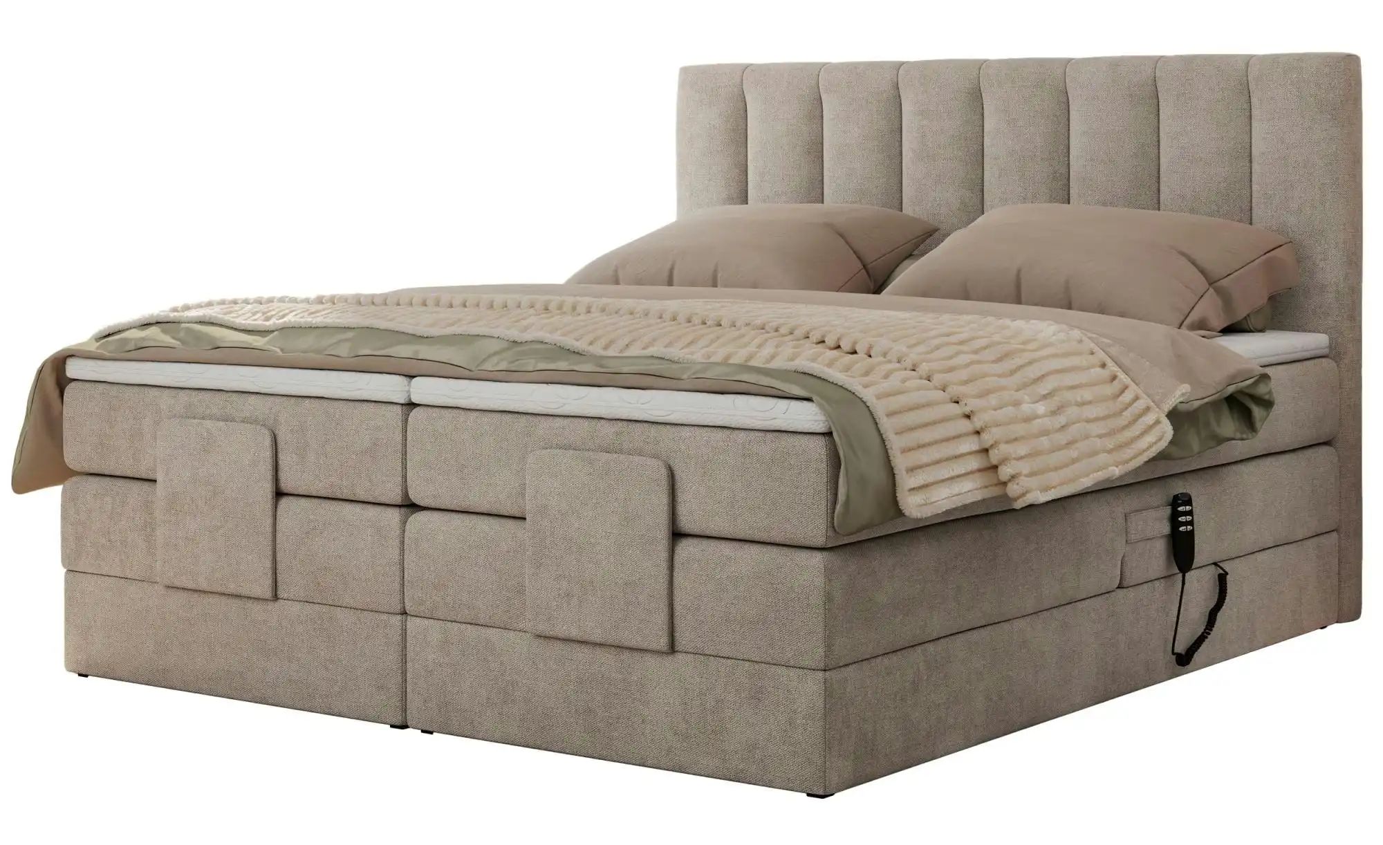 Motor Boxspringbett mit Bettkasten Comforto ¦ beige ¦ Maße (cm): B: 208 H: günstig online kaufen